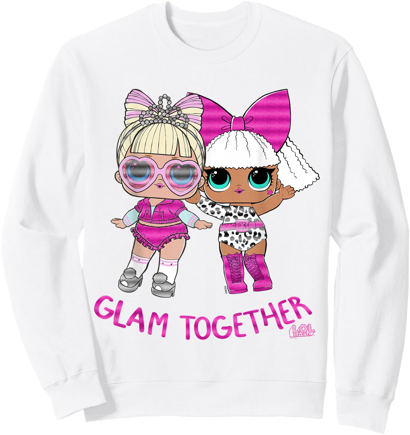 L.O.L. Überraschung! Pink Glitter GLAMOUR ZUSAMMEN Sweatshirt - Sweatshirt | White