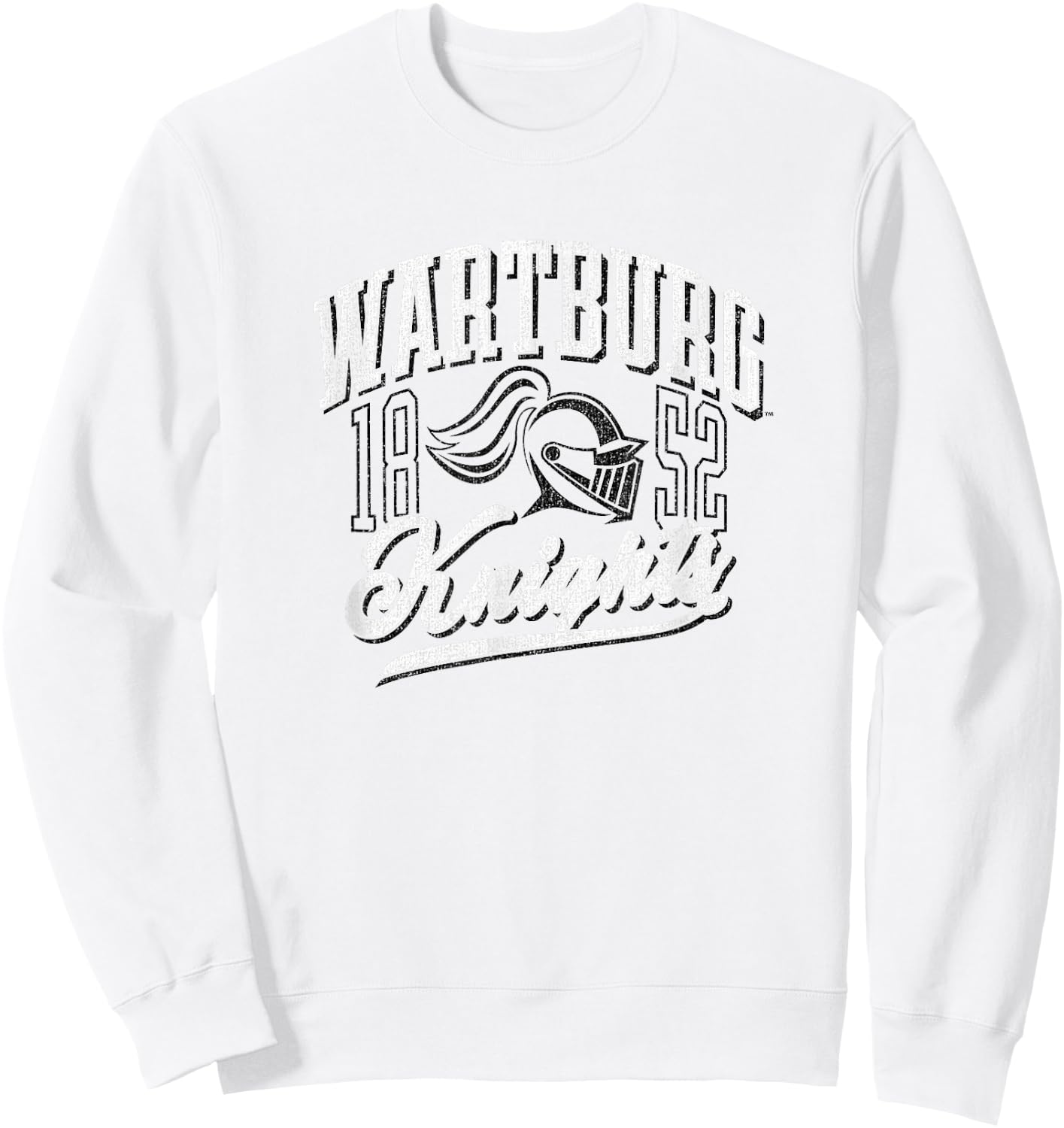 Wartburg College Knights Classic Vintage Script Emblem Sweatshirt - Sweatshirt | White