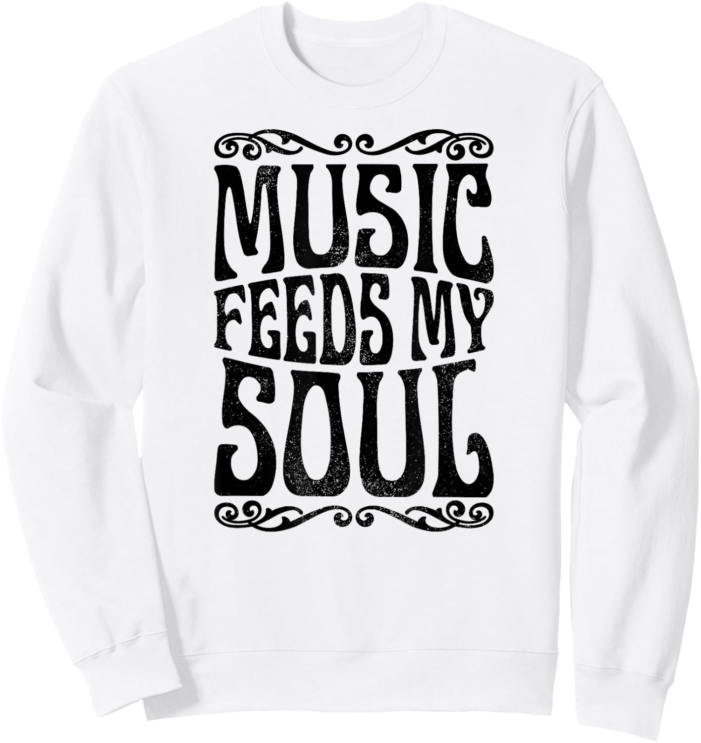 Music feeds my soul Sweatshirt - Sweatshirt | White