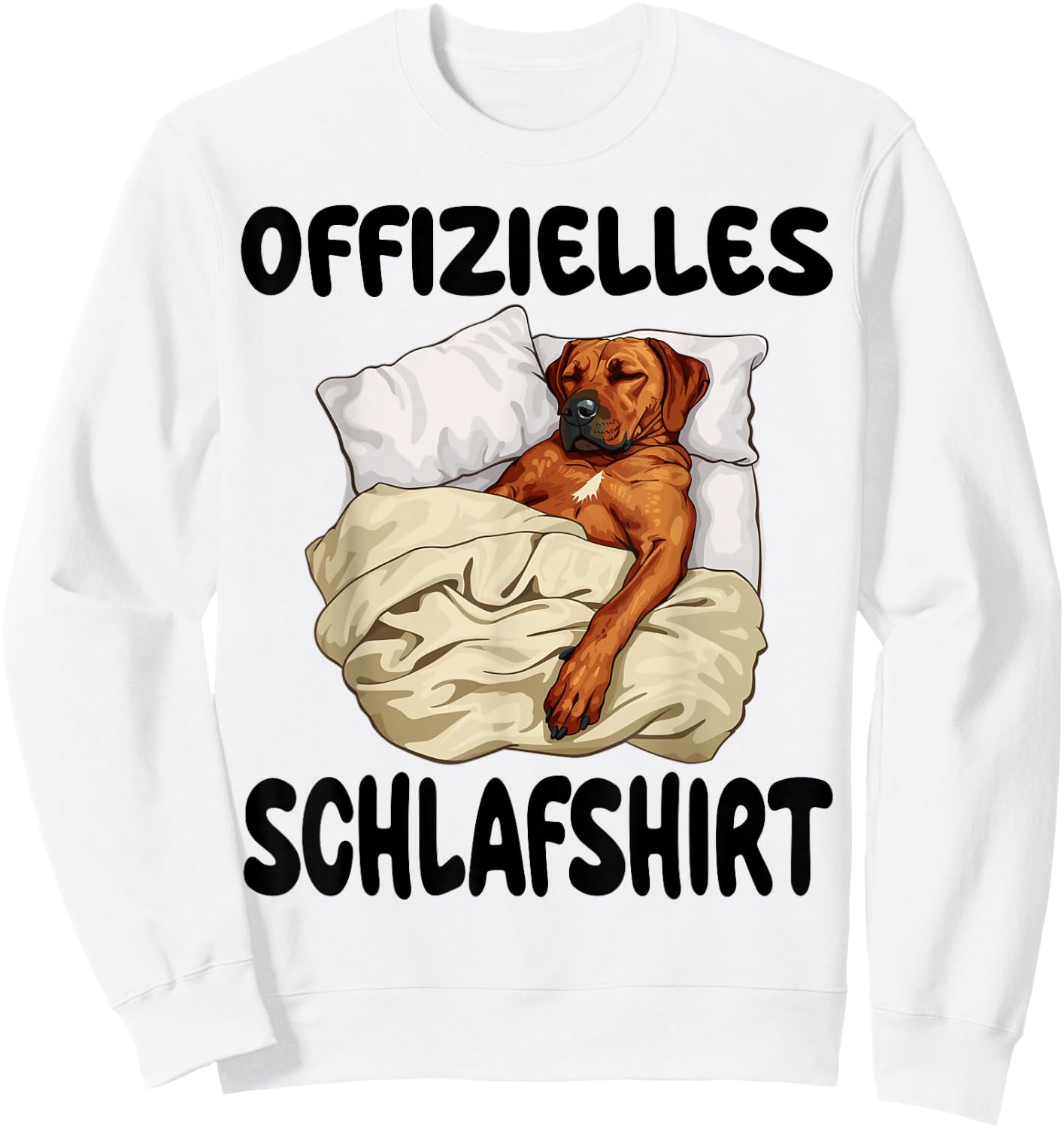 Rhodesian Ridgeback Dog Official Sleep Shirt Nightdress , White Sweatshirt - Sweatshirt | White