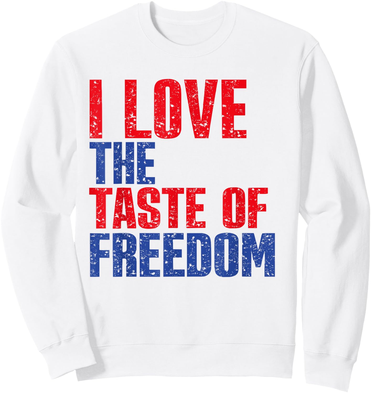 I Love The Taste of Freedom Couples Matching 4th of July Sweatshirt - Sweatshirt | White