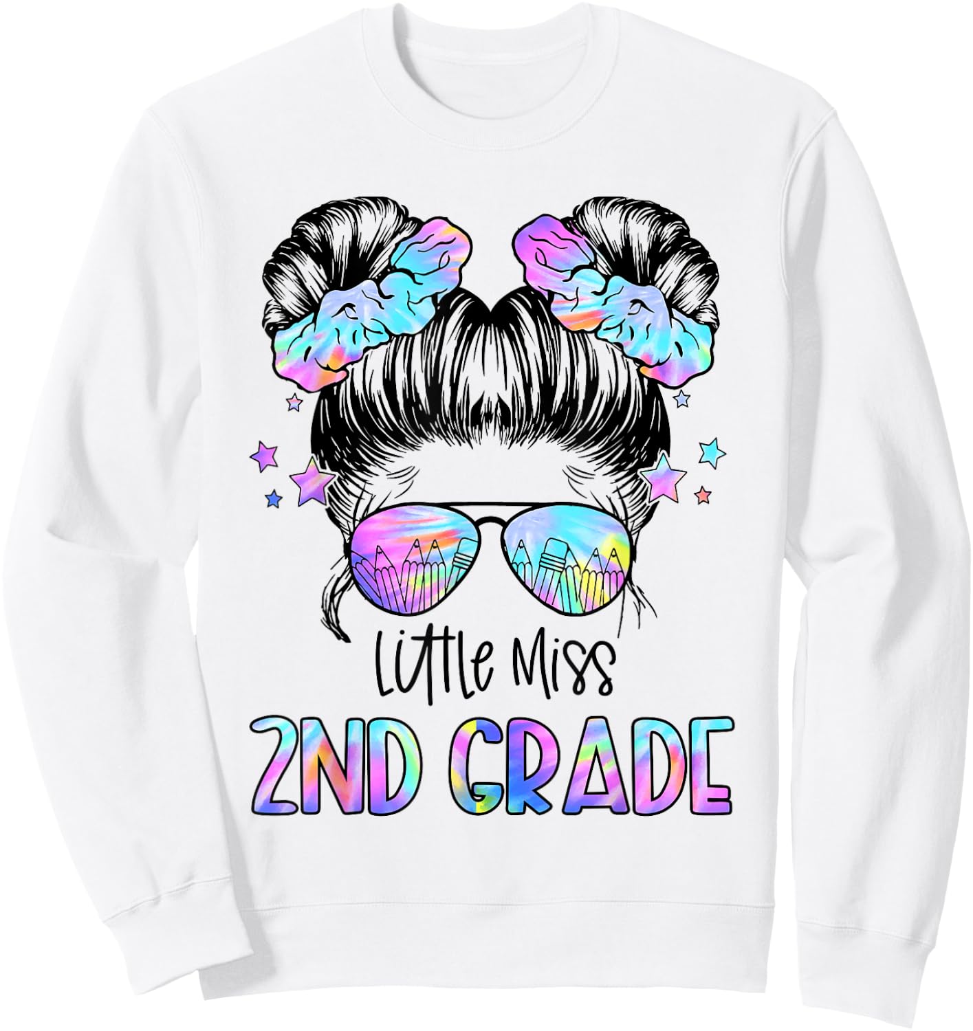 Little Miss 2nd Grade First Day Of School Second Grade Girls Sweatshirt - Sweatshirt | White