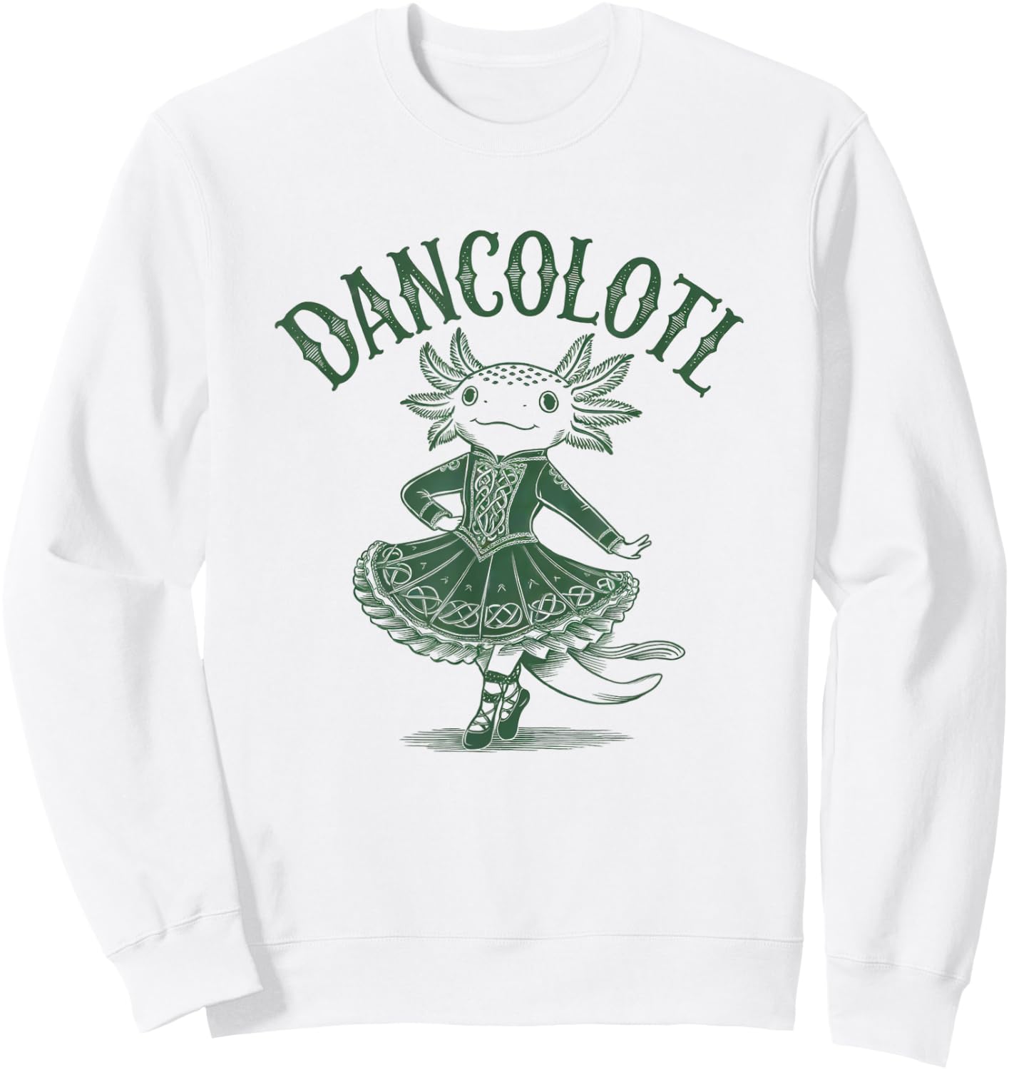 Cute Irish Dancolotl Sweatshirt - Sweatshirt | White