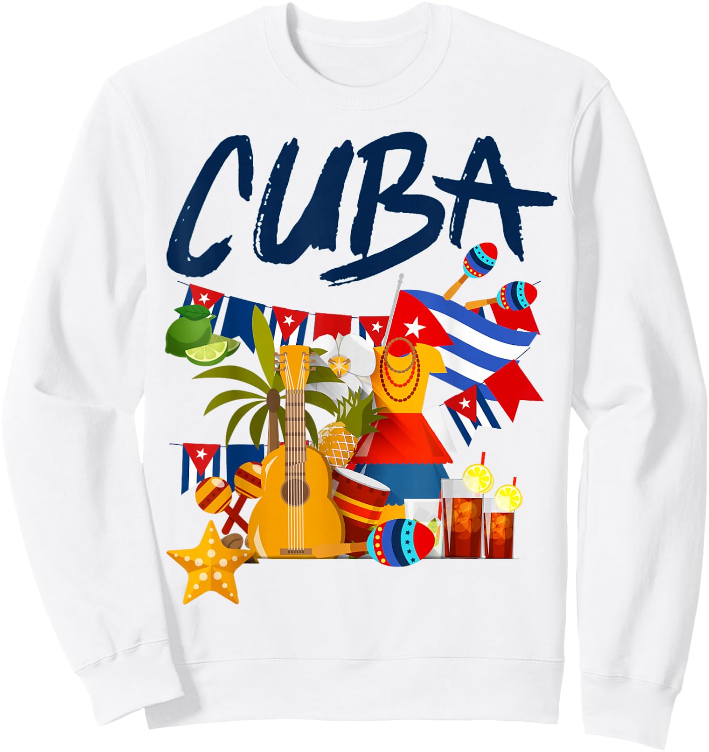 Kubanische Flagge Outfit Ideen für Kinder & Hispanic Kuba Flagge Sweatshirt - Sweatshirt | White