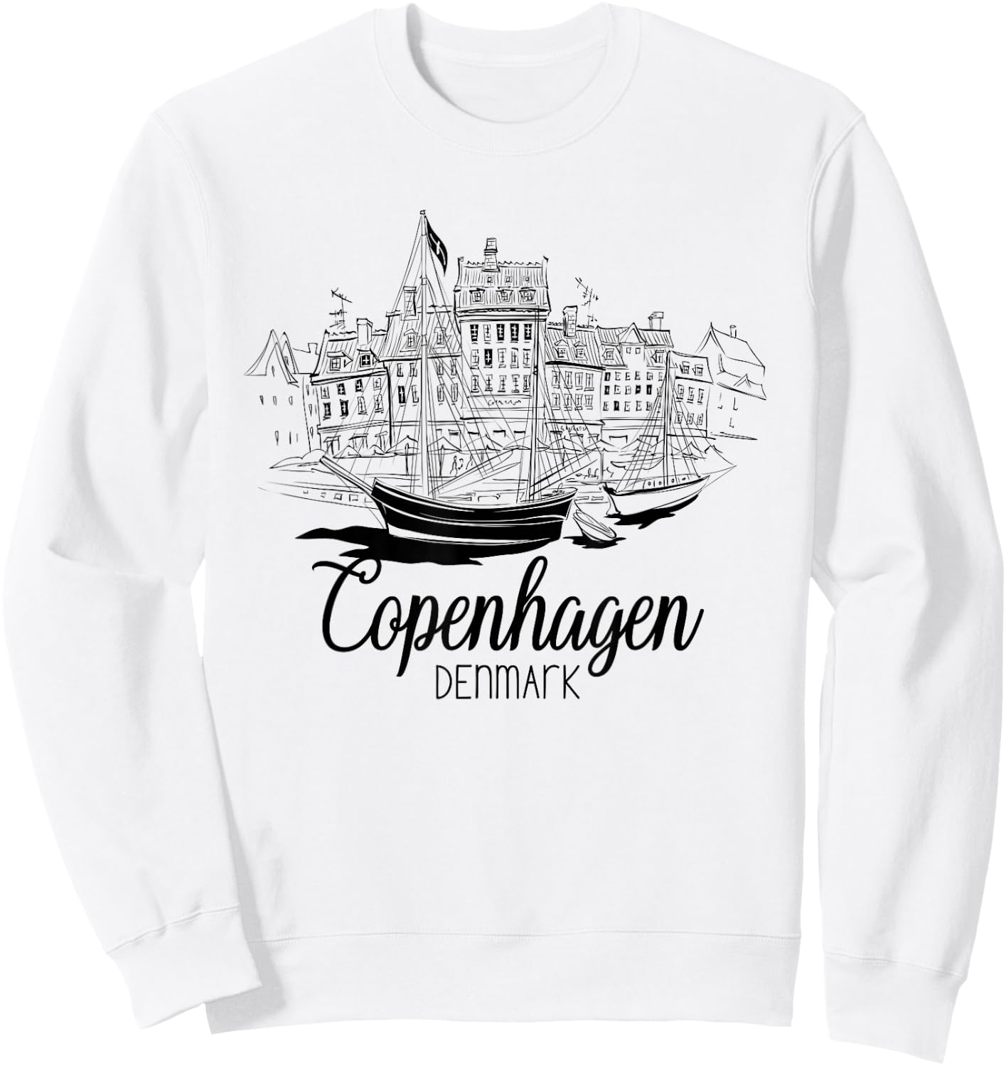 Copenhagen Denmark / Copenhagen Sweatshirt - Sweatshirt | White