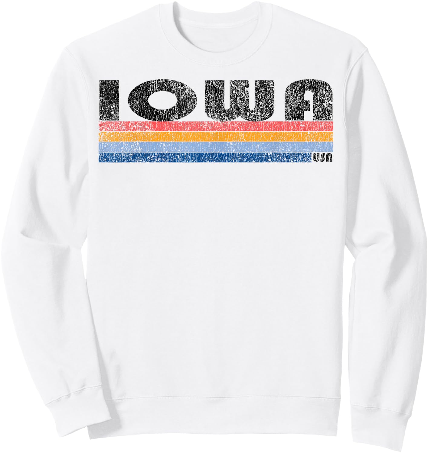 Vintage 1980s Style Iowa Sweatshirt - Sweatshirt | White