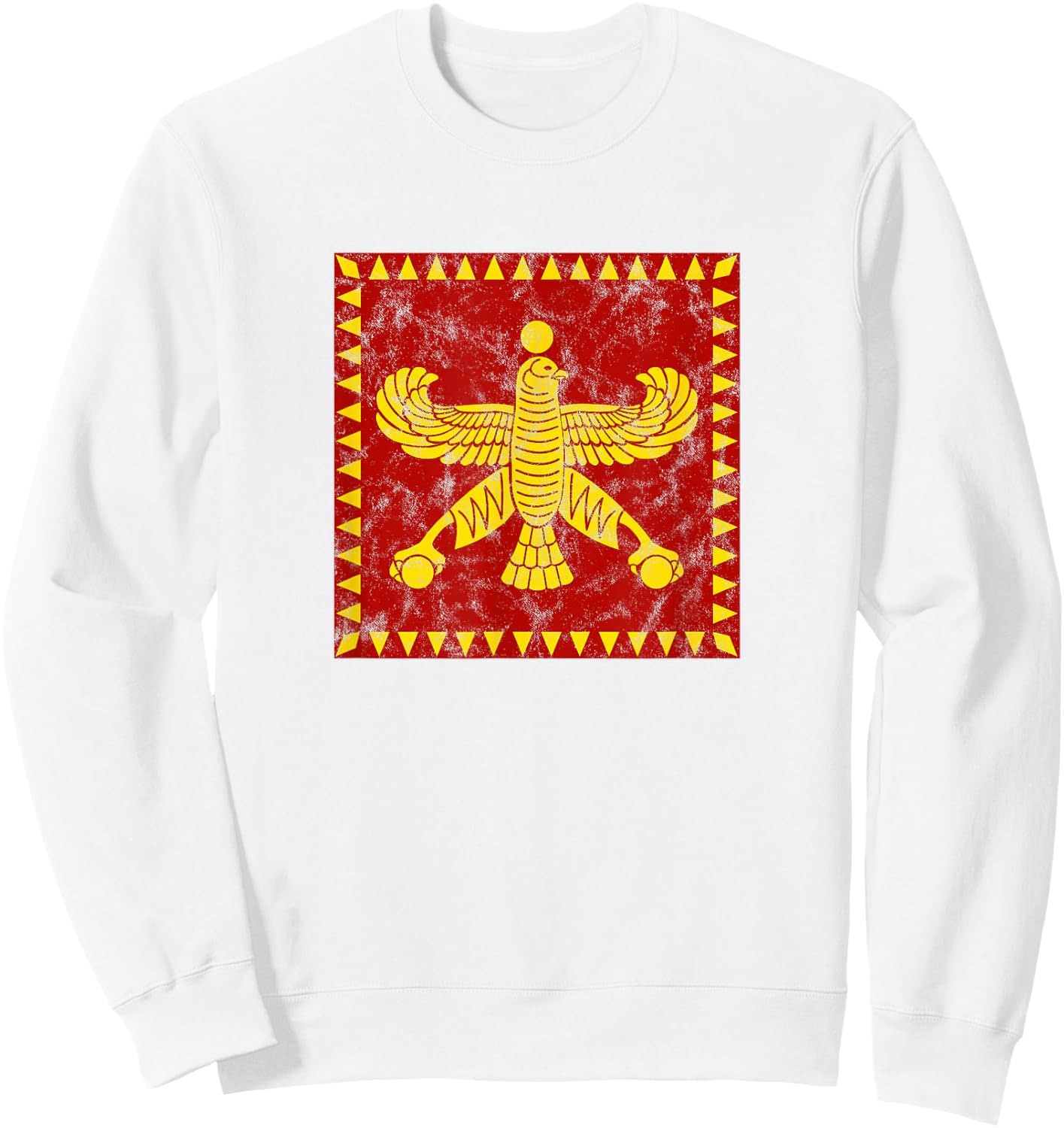 Shahbaz, falcon, standard, flag, Persian mythology, history Sweatshirt - Sweatshirt | White