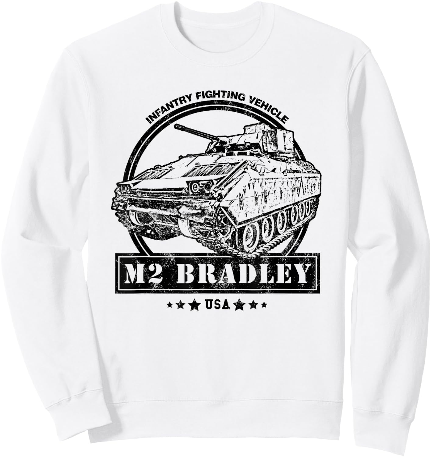 M2 Bradley IFV - Bradley Infantry Fighting Vehicle Sweatshirt - Sweatshirt | White