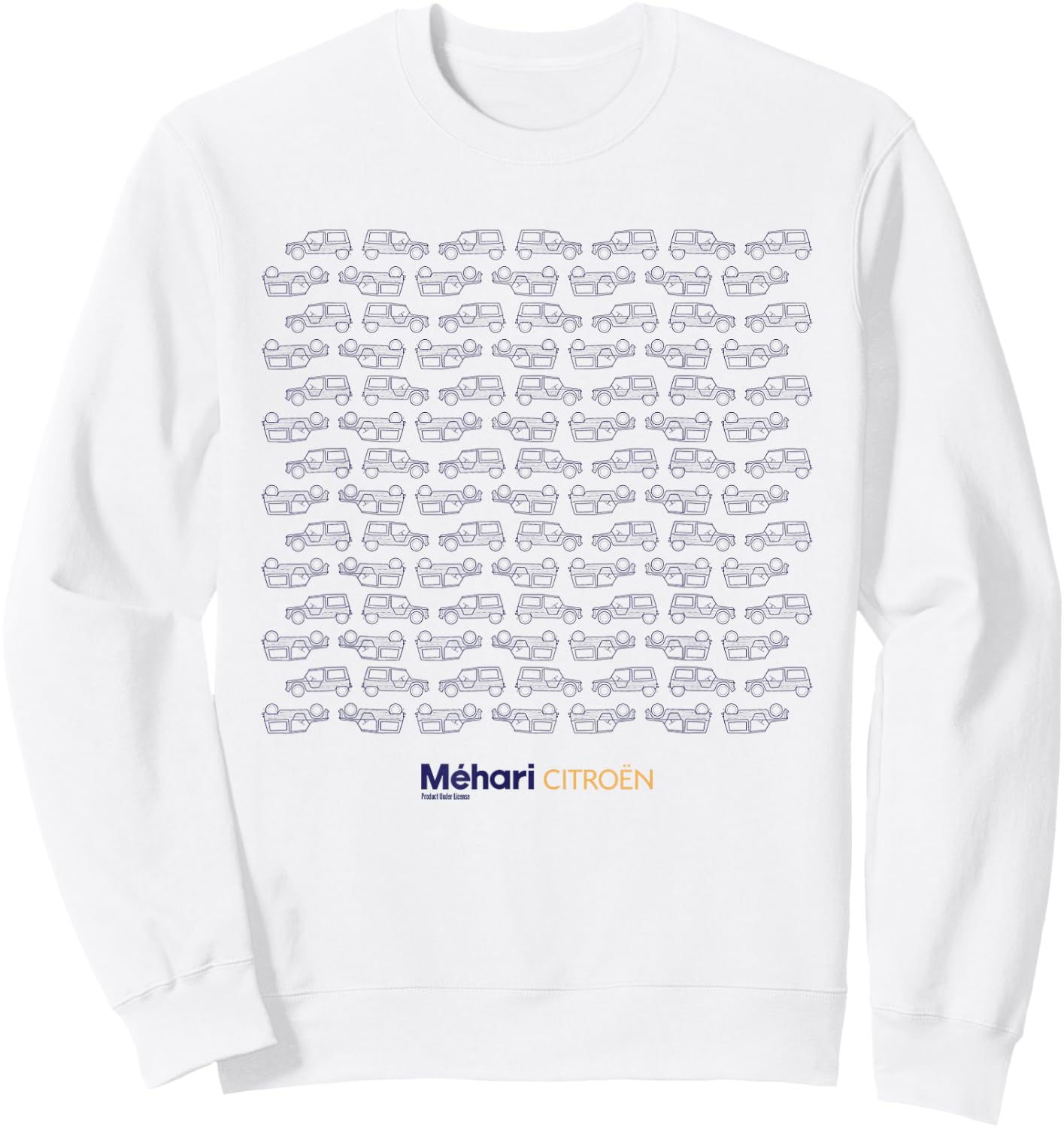 Citroën Méhari Véhicule Utilitaire Rétro Motif Voiture Sweatshirt - Sweatshirt | White