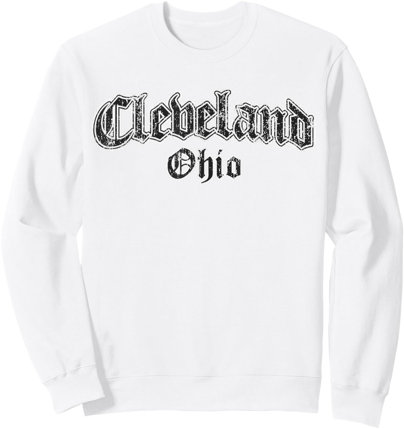 Retro Cleveland Ohio Sweatshirt - Sweatshirt | White