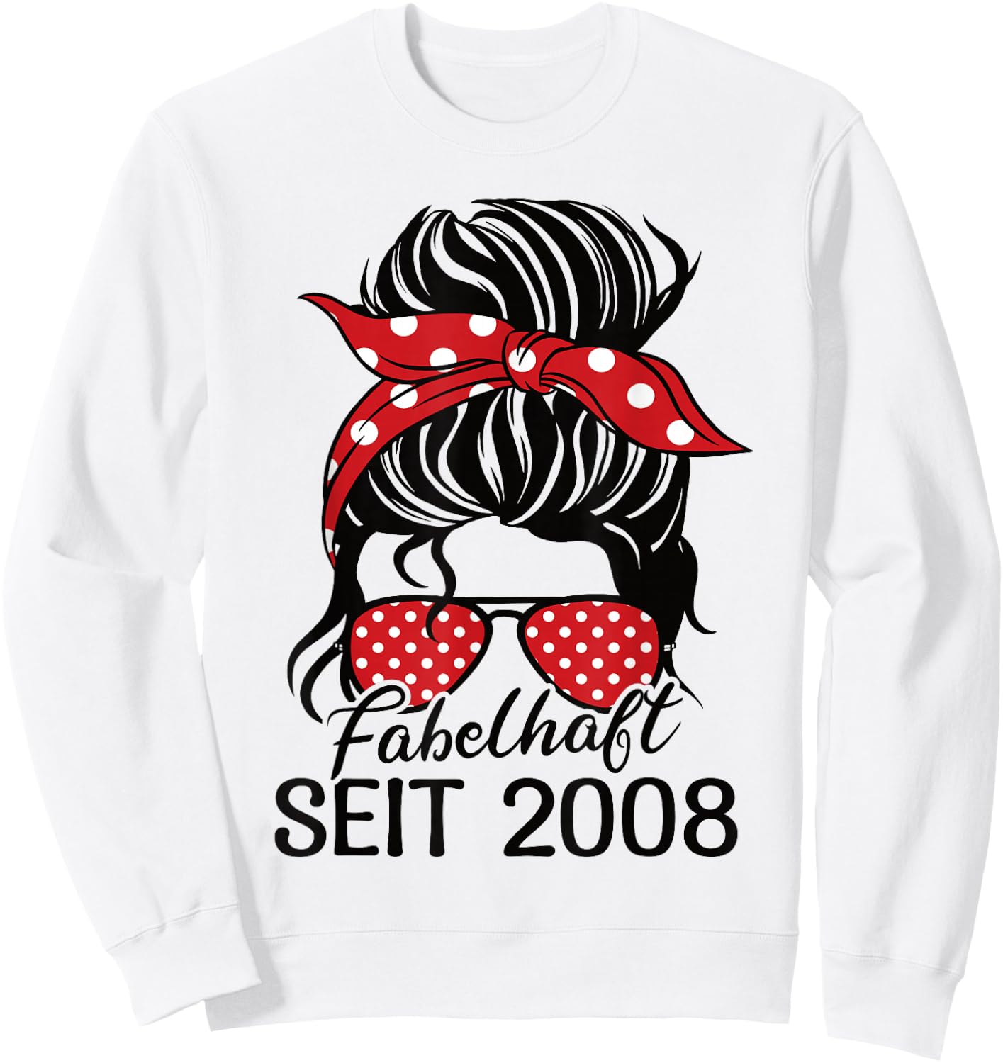 Vintage Fabelhaft seit 2008 Frau und Mädchen Geboren 2008 , gray Sweatshirt - Sweatshirt | White