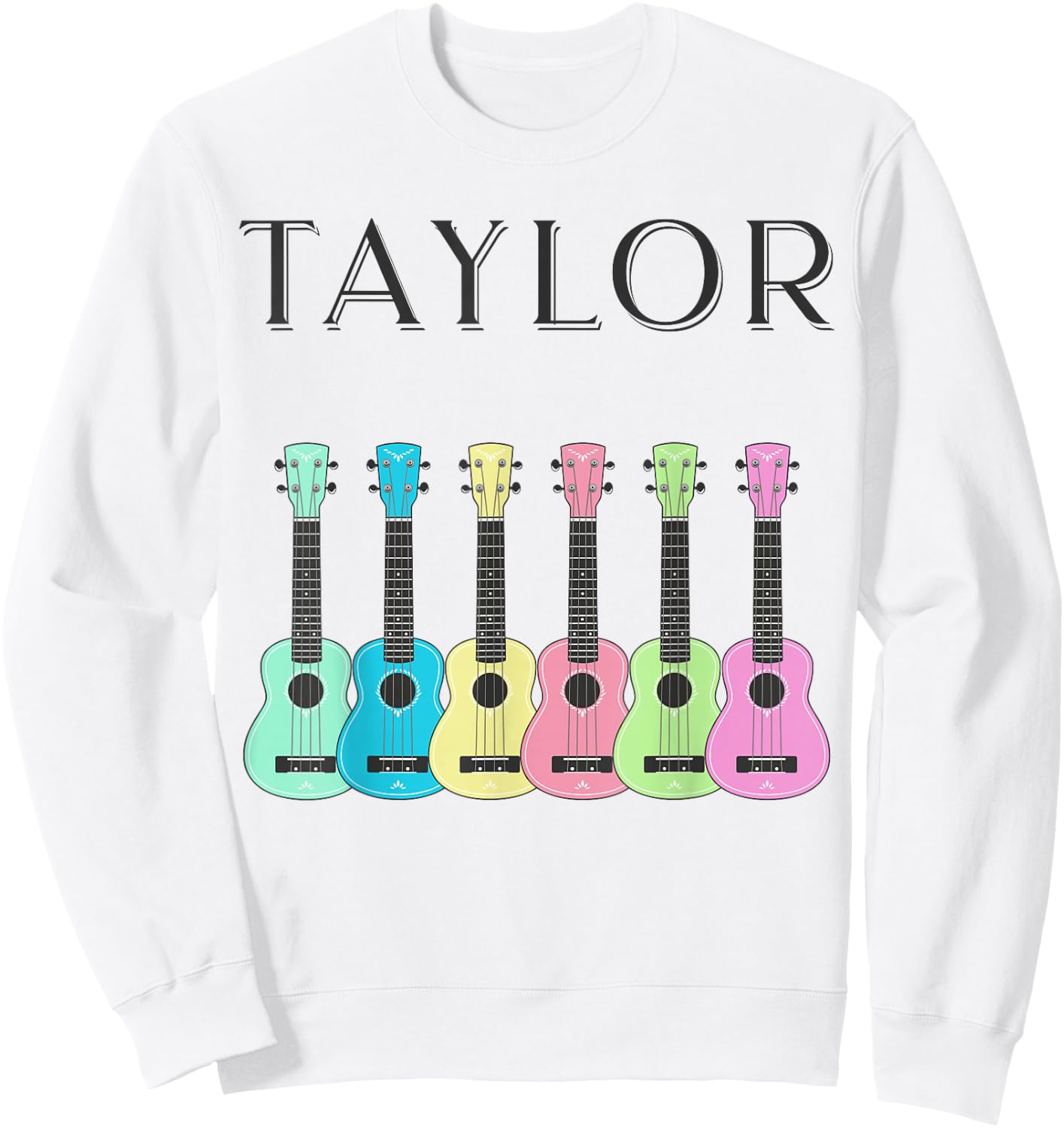 Kids and Adults Vintage Style Taylor Guitar Sweatshirt - Sweatshirt | White