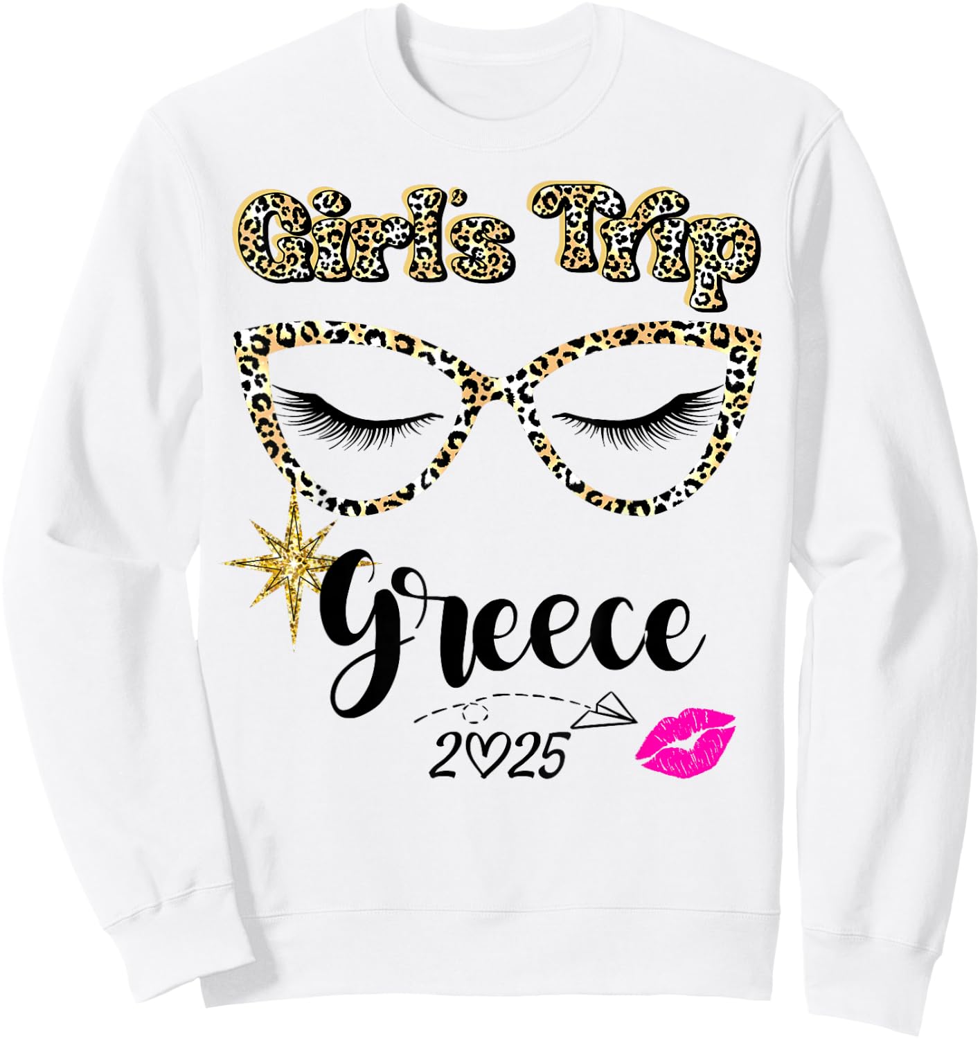 Girls Trip Greece 2025 Shirts Weekend Birthday Squad Sweatshirt - Sweatshirt | White