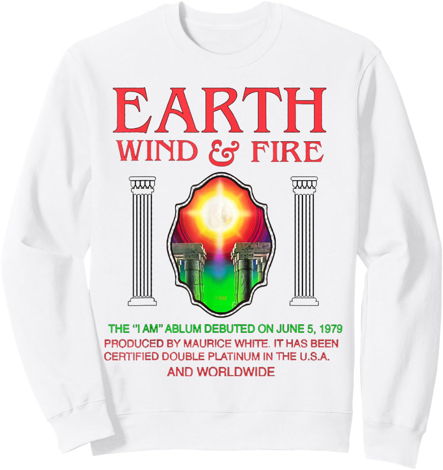 Earth, Wind & Fire I Am Pillars Sweatshirt - Sweatshirt | White