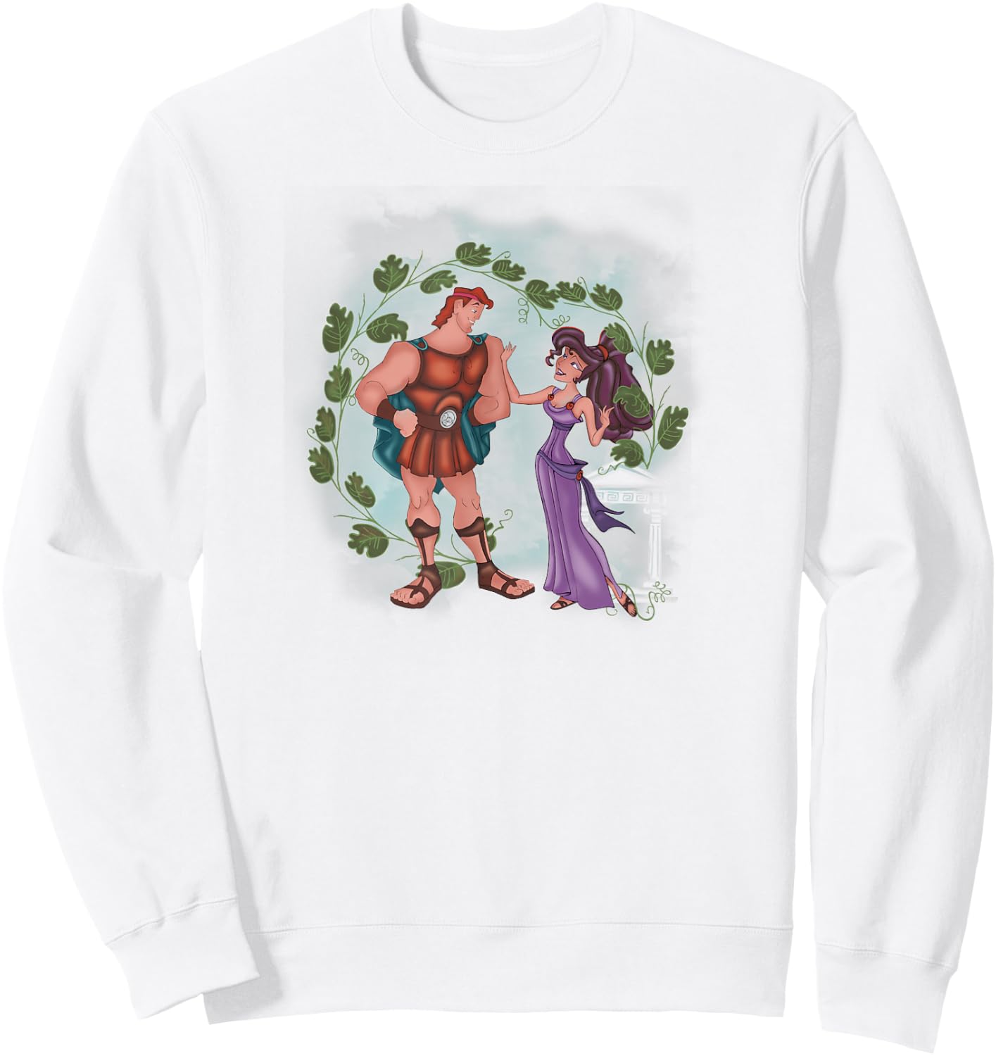 Disney Hercules Meg And Herc Fine Art Pose Sweatshirt - Sweatshirt | White