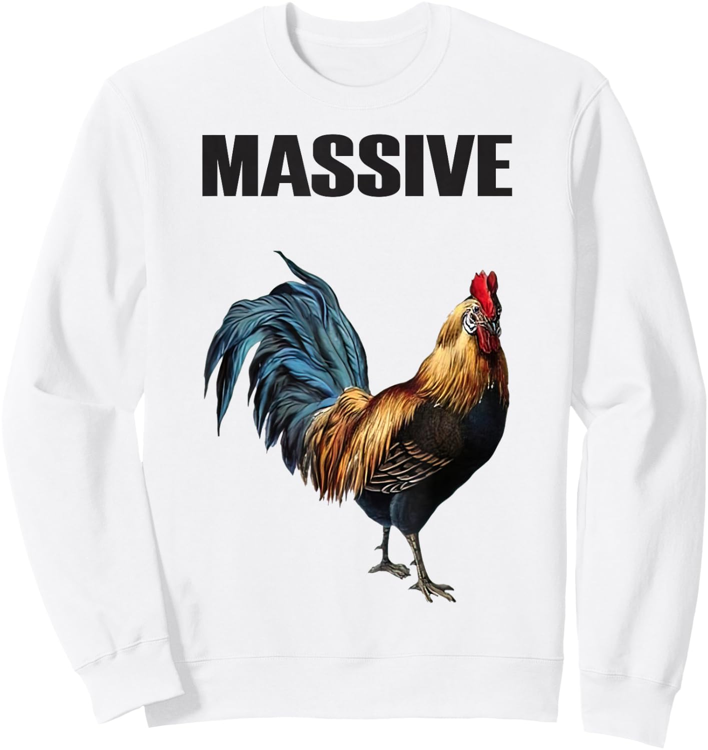 Massive Hen Chicken Rooster Dance-Cock Sweatshirt - Sweatshirt | White