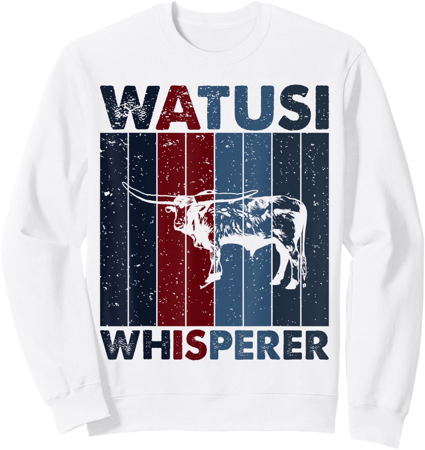 Cattle Dad Mom Cow Whisperer - Farmer Breeder Watusi Sweatshirt - Sweatshirt | White