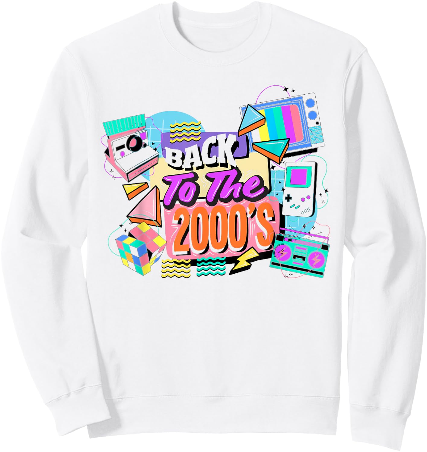 Back to the 2000s vintage two thousand retro 00s , white, S Sweatshirt - Sweatshirt | White