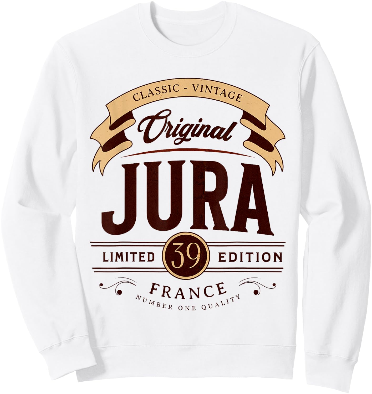 Vintage Jura Department France , grey, S Sweatshirt - Sweatshirt | White