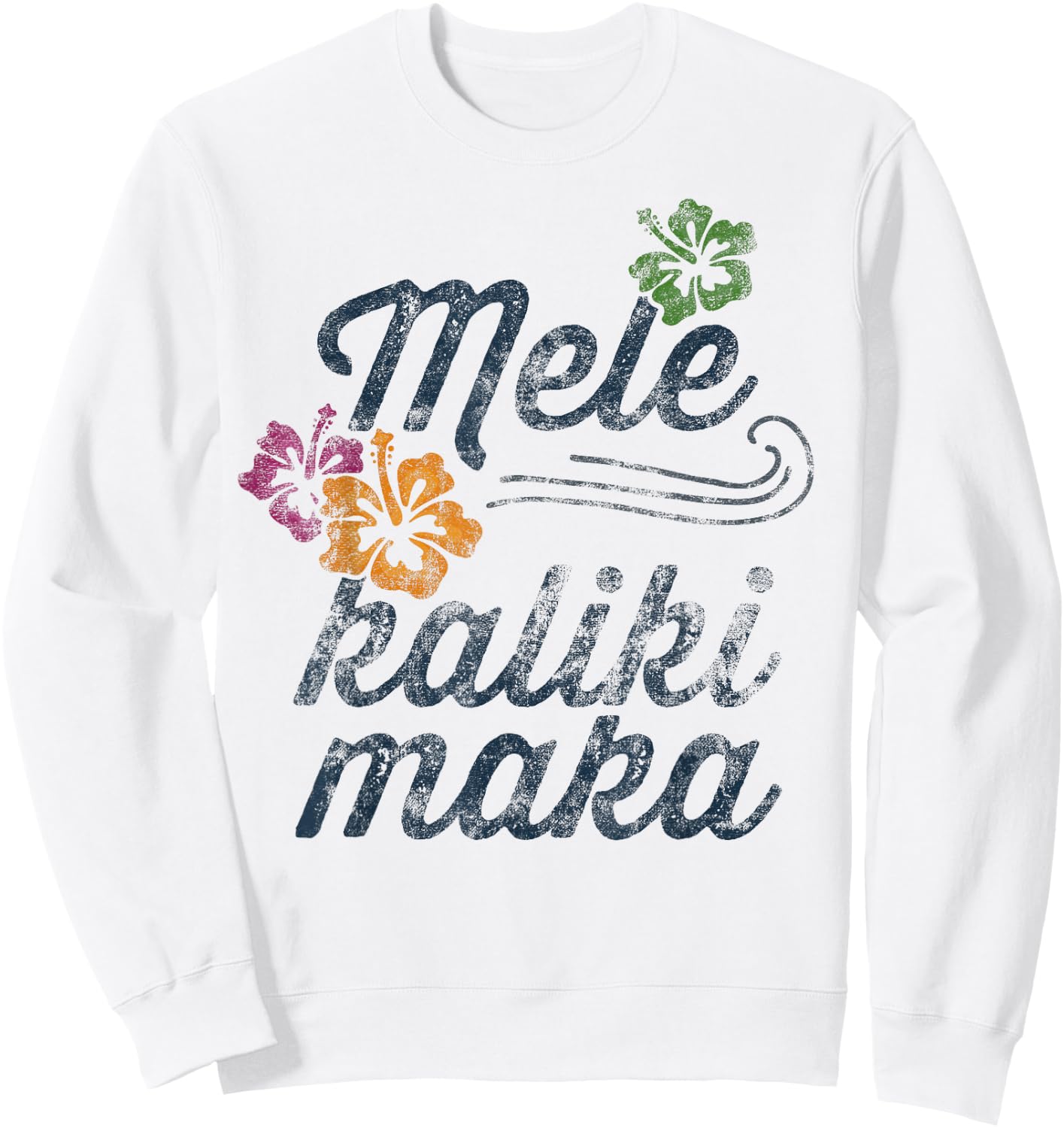 Mele Kalikimaka Christmas Hawaiian Ocean Family Sweatshirt - Sweatshirt | White