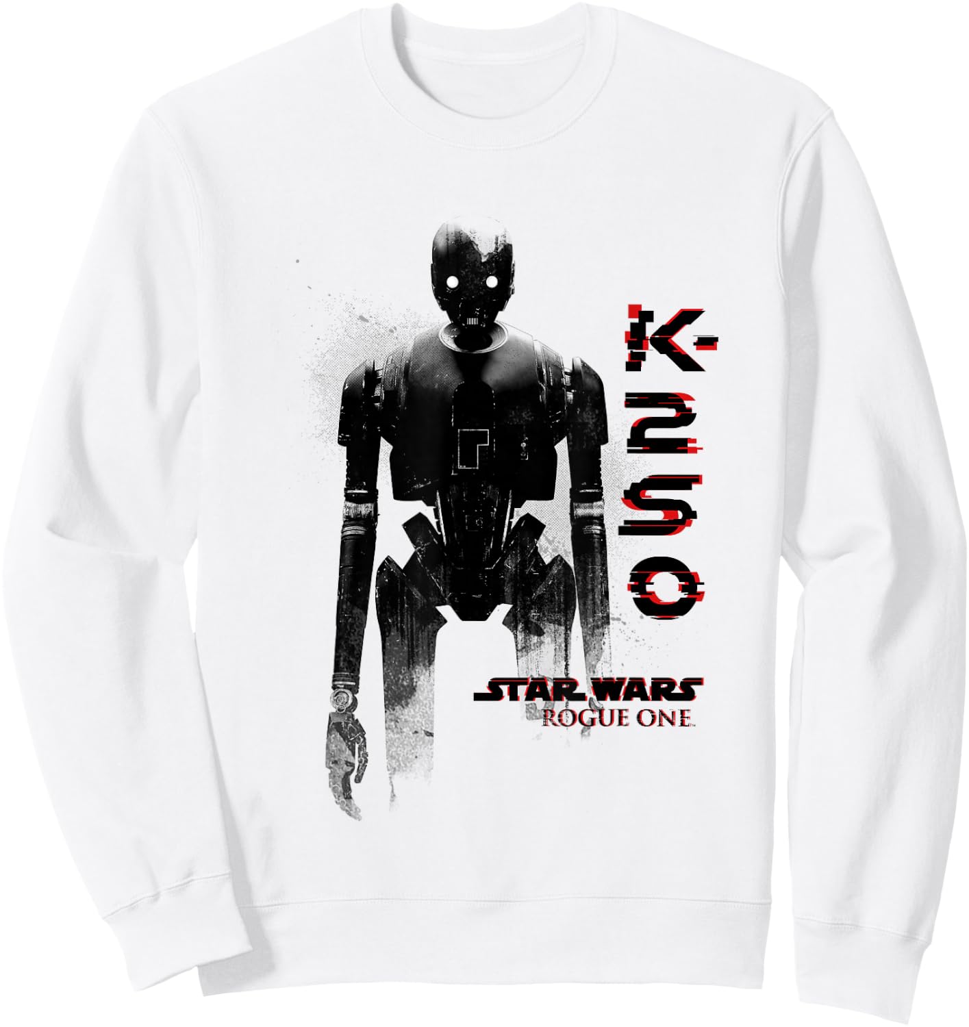 Star Wars Rogue One Iconic K-2SO Distressed Chest Portrait Sweatshirt - Sweatshirt | White