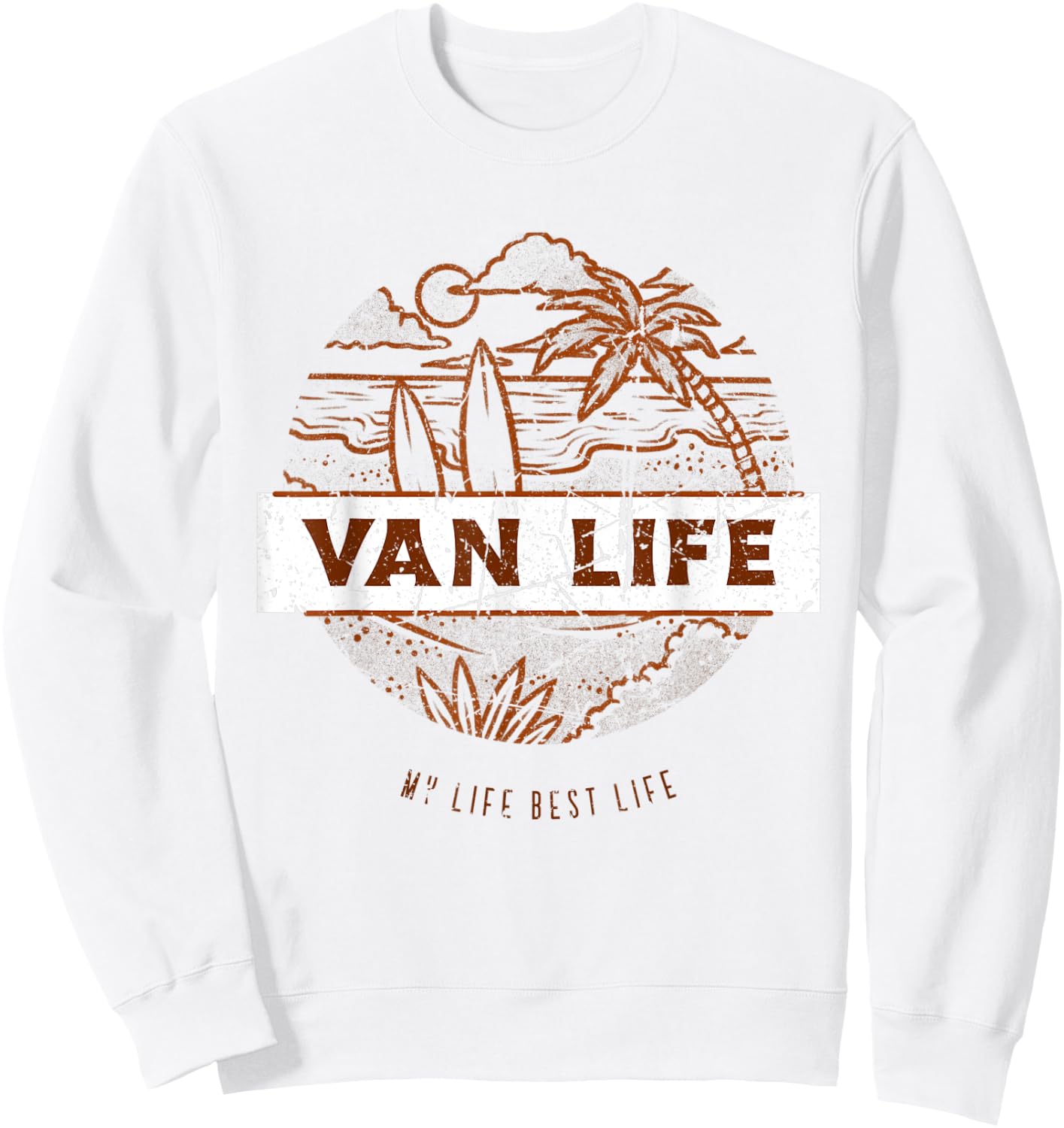 Van Life Clothing Retro Vintage Van Dwellers Vanlife Nomads1 Sweatshirt - Sweatshirt | White