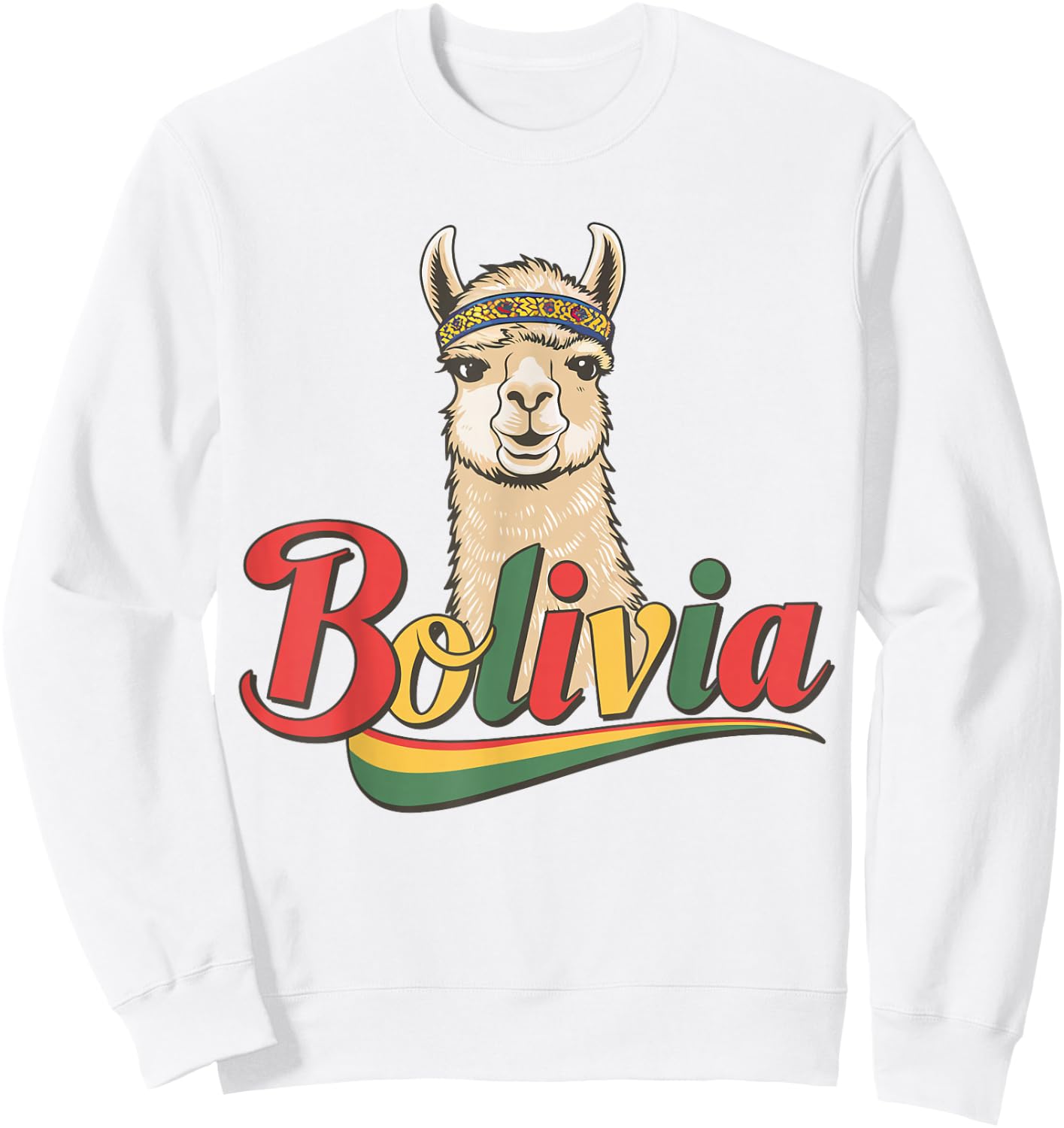Bolivia Alpaca Loves Bolivian Llama Travel Enthusiasts Retro Sweatshirt - Sweatshirt | White