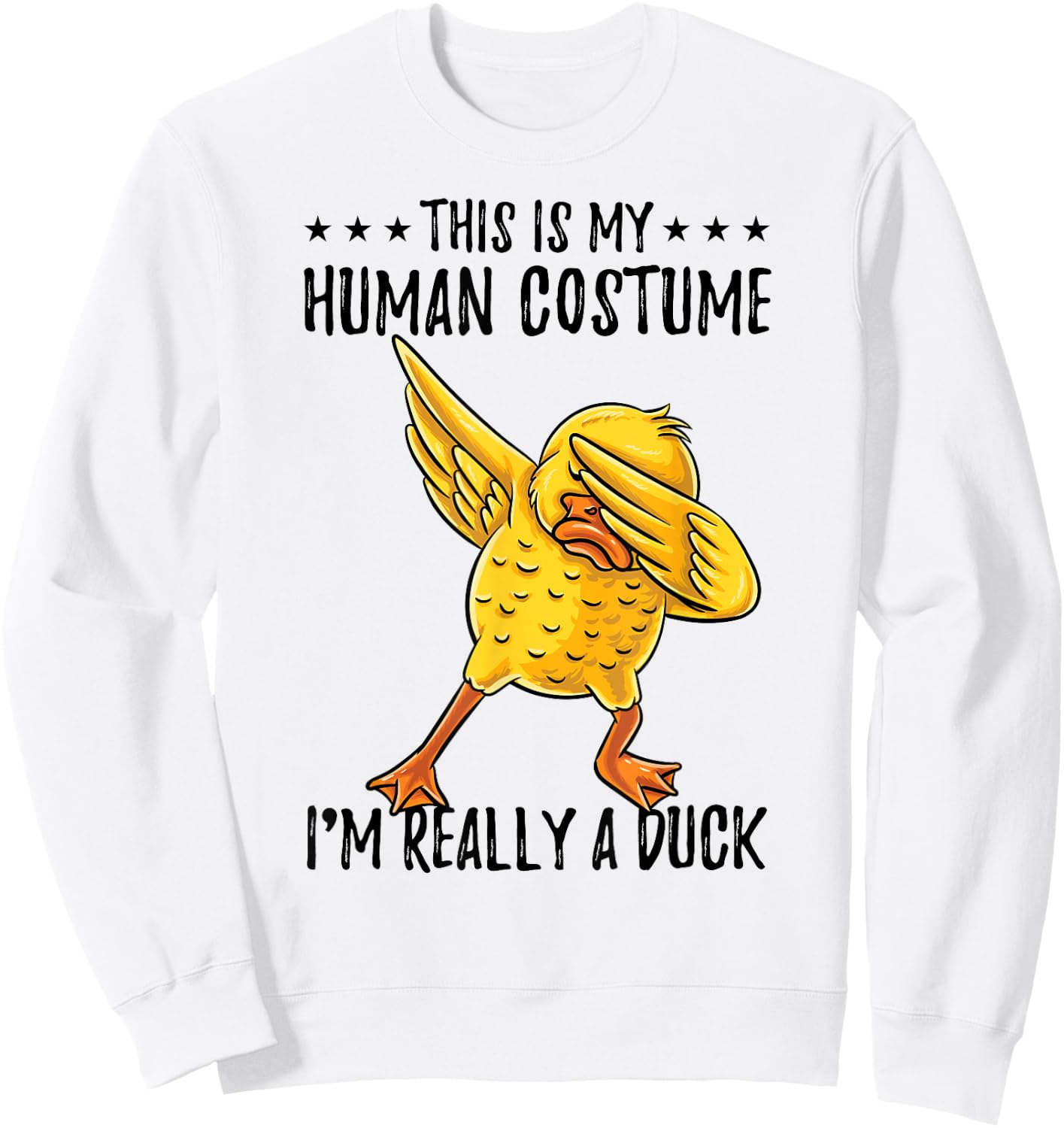This Is My Human Costume Duck Halloween Sweatshirt - Sweatshirt | White