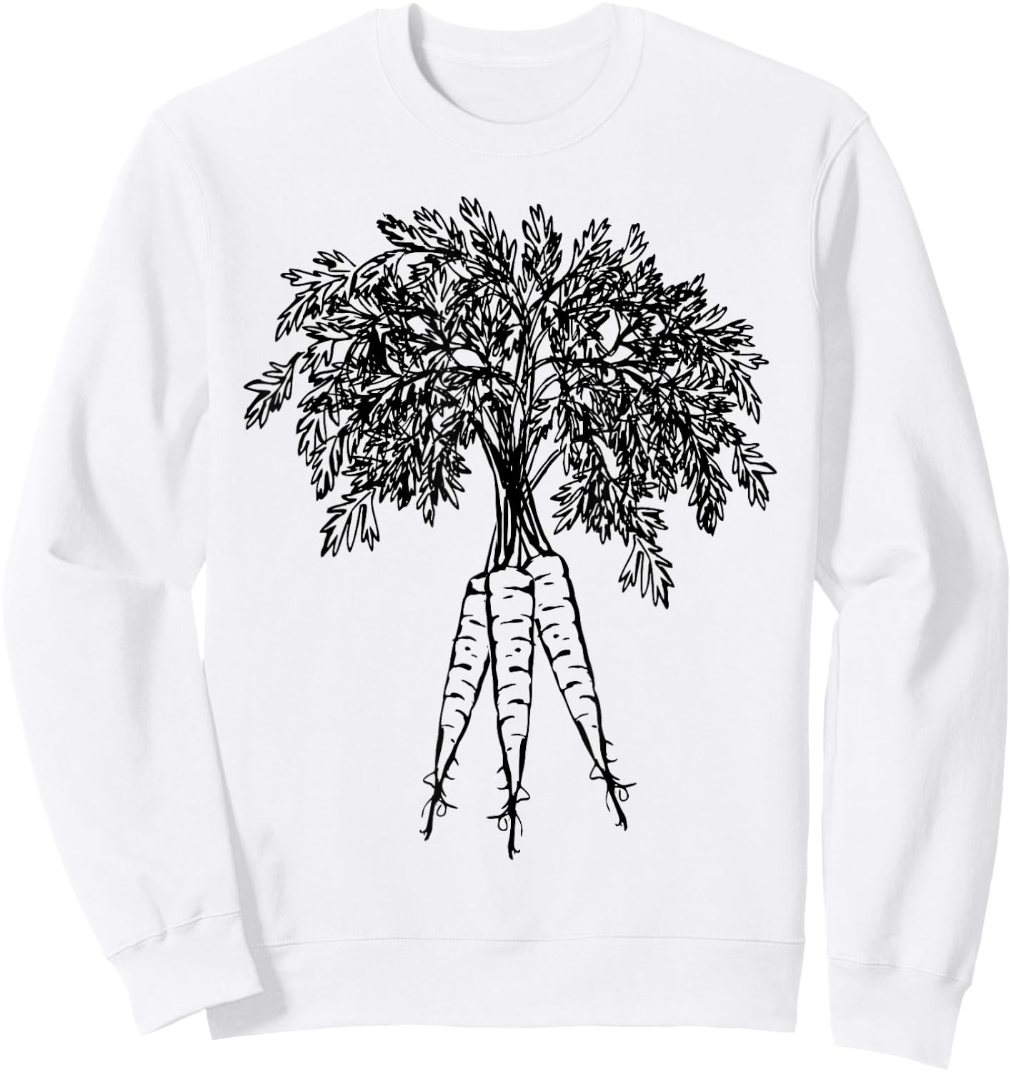 Carrots Vegetables Graphic Sweatshirt - Sweatshirt | White