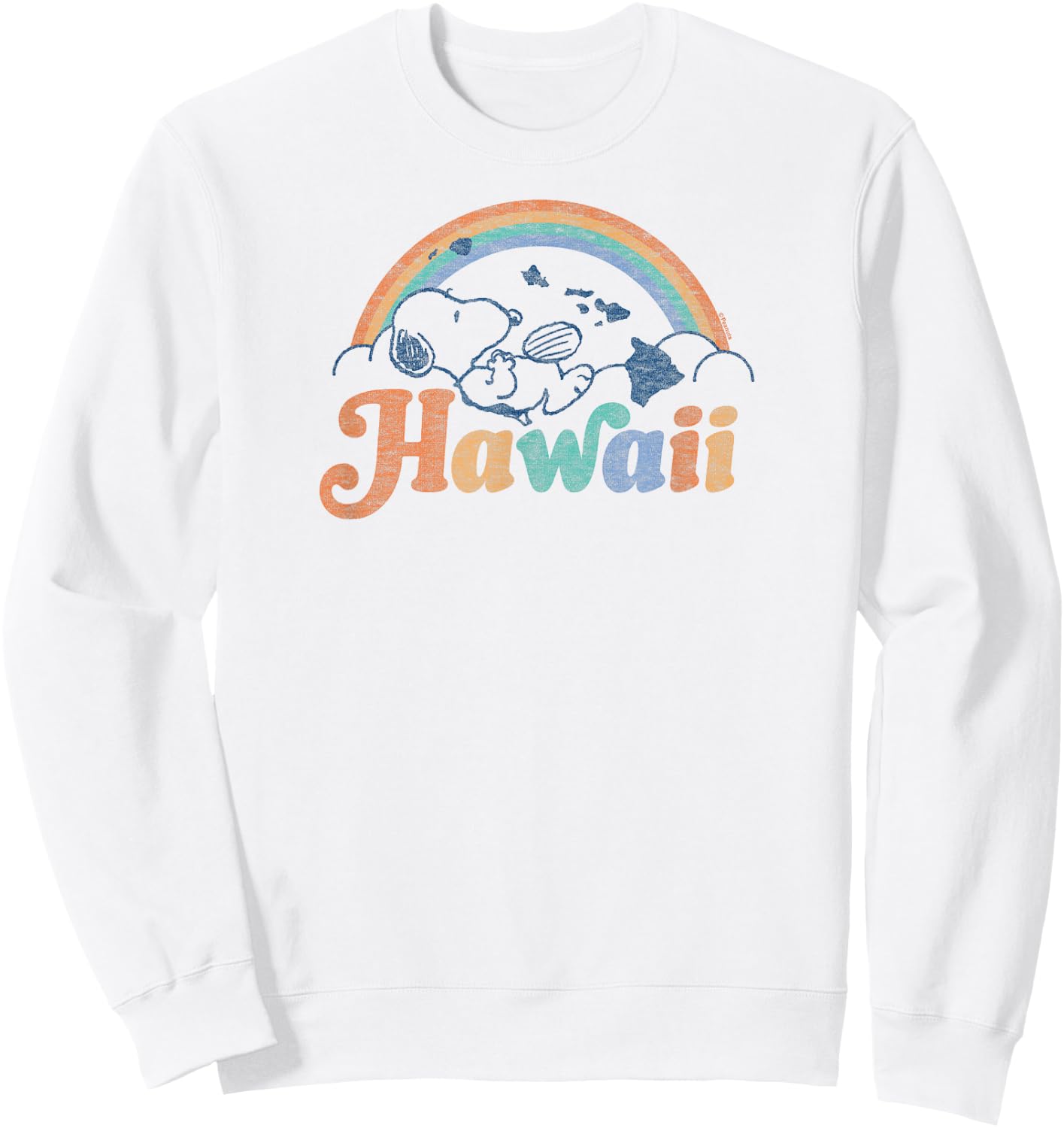 Peanuts - Snoopy Hawaii USA Rainbow Sweatshirt - Sweatshirt | White