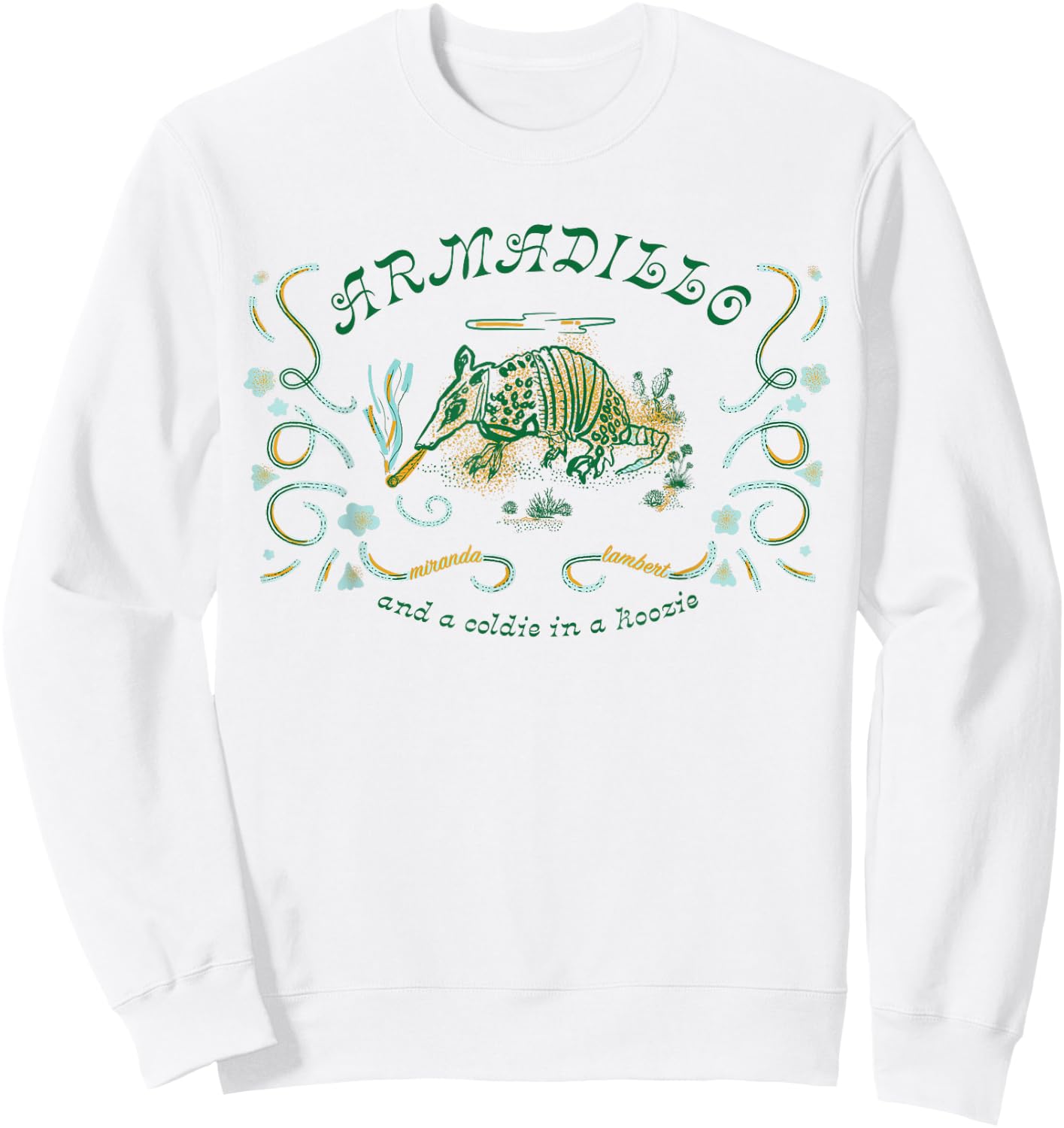 Miranda Lambert Armadillo Postcards from Texas Sweatshirt - Sweatshirt | White