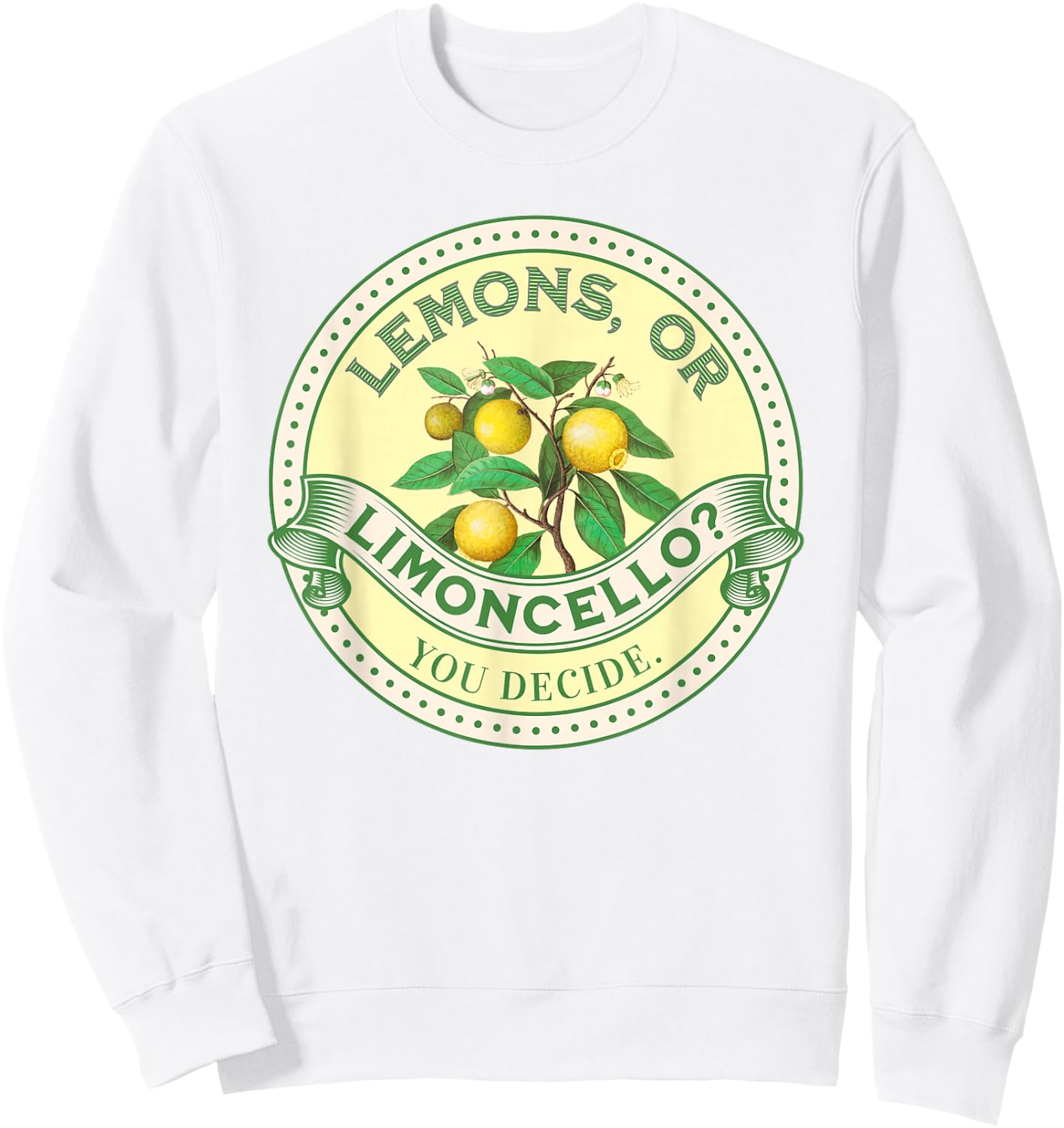 Lemons or Limoncello? Du entscheidest Optimist/Pessimist , White Sweatshirt - Sweatshirt | White