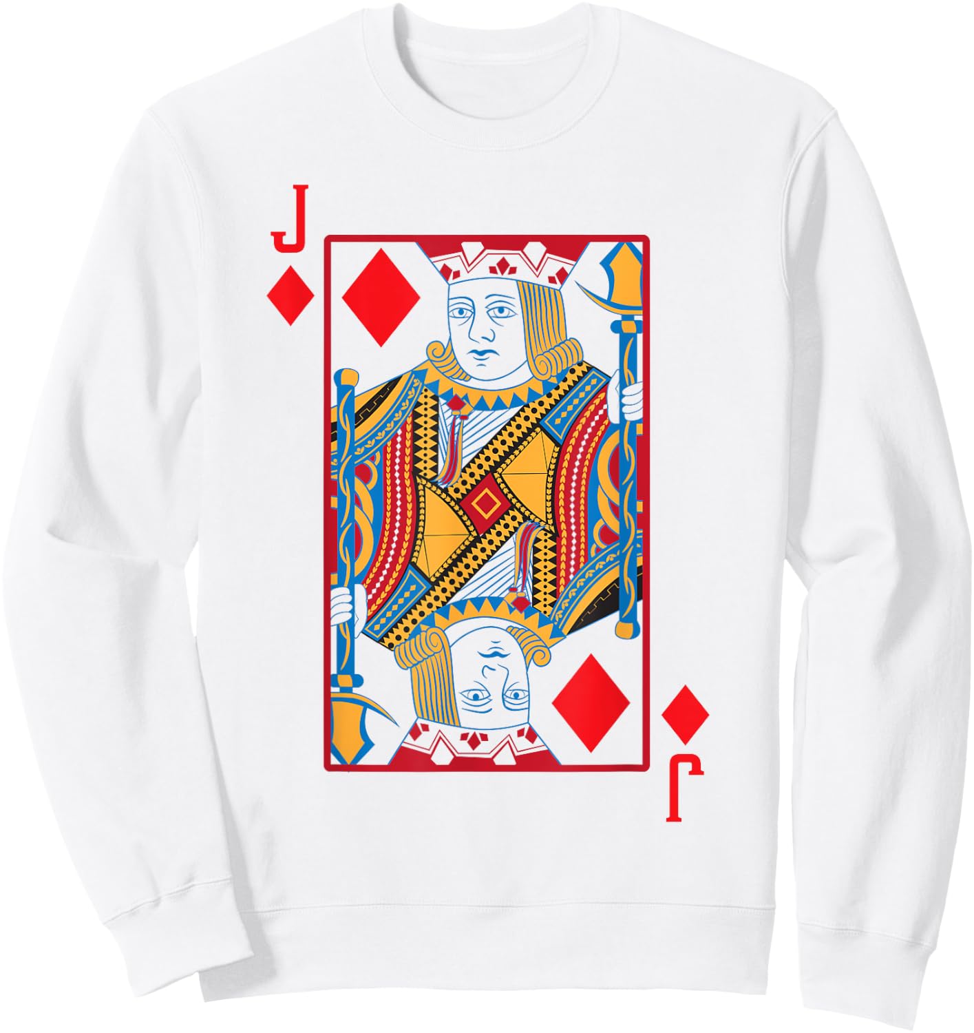 Halloween Playing Card Costume JACK of DIAMONDS shirt Sweatshirt - Sweatshirt | White
