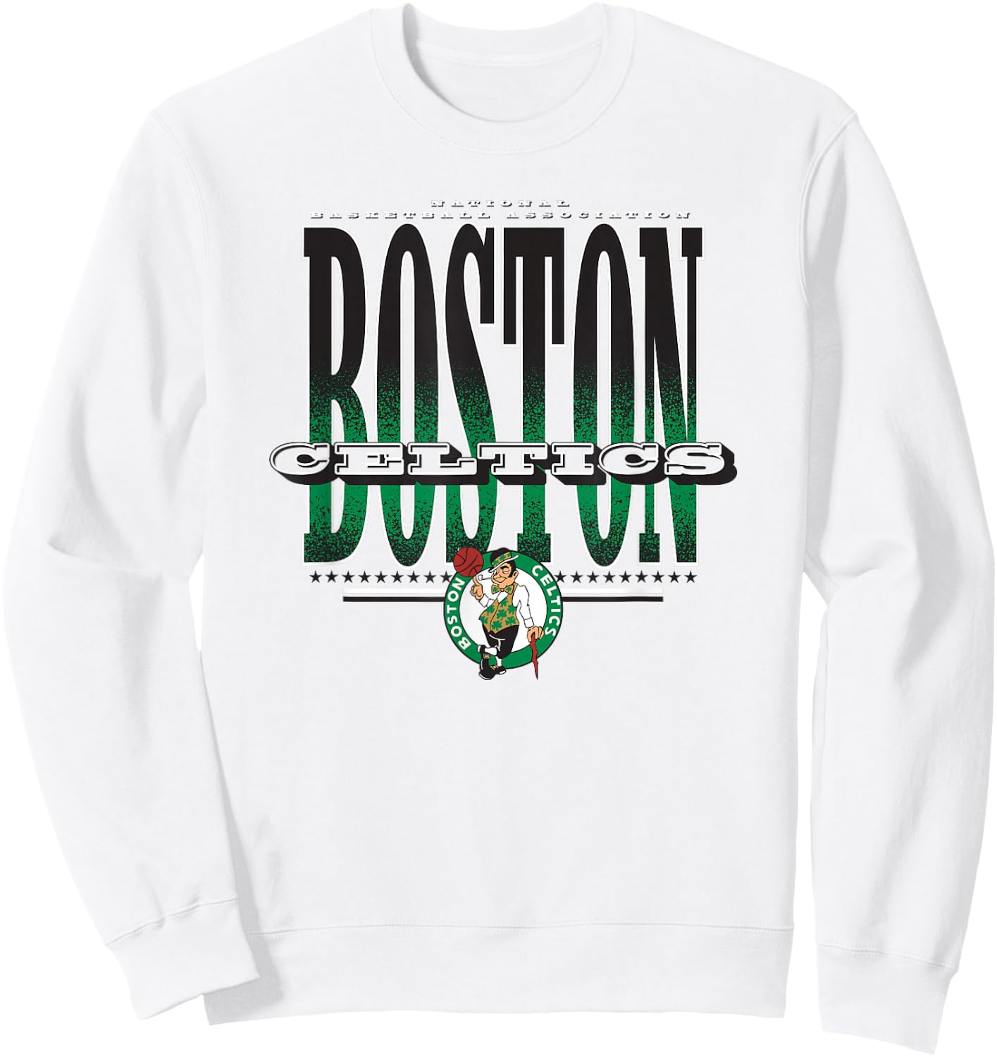 Boston Celtics NBA Green -Adults , Small, Short Sleeve Sweatshirt - Sweatshirt | White