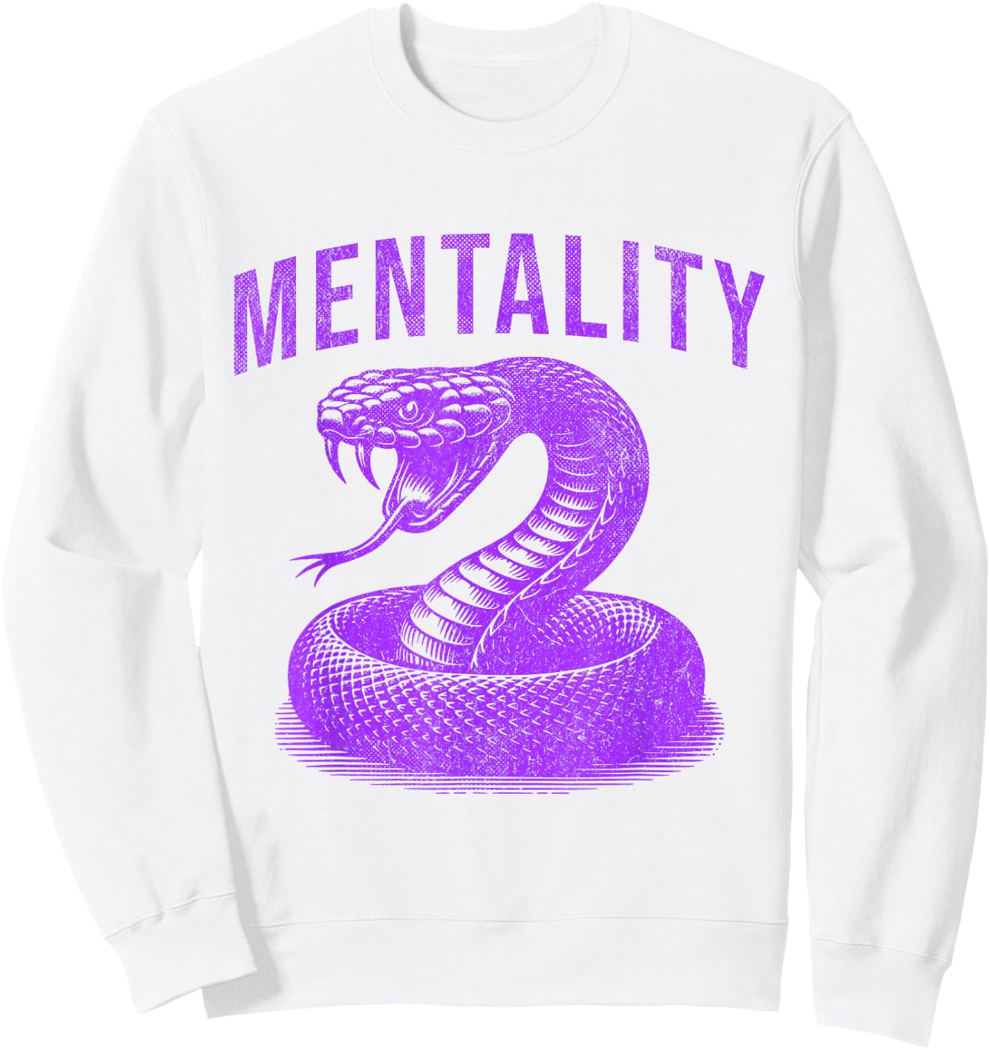 Mentality Mindset Snake Motivation of Champions Basketball Sweatshirt - Sweatshirt | White