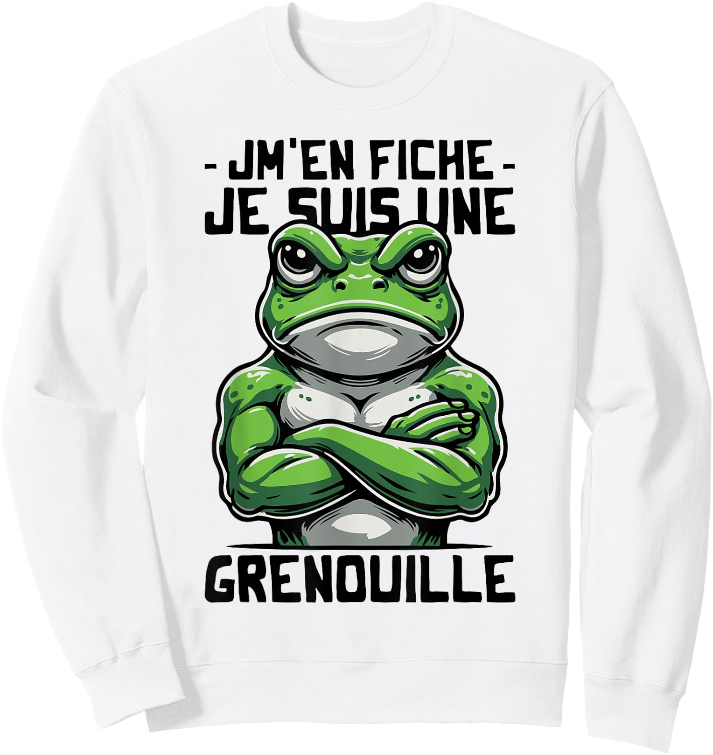 Frog Woman Girl Boy Je suis une Grenouille , white, S Sweatshirt - Sweatshirt | White