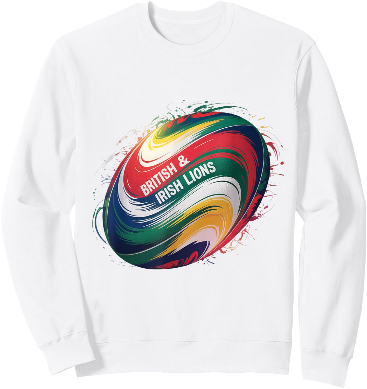 Rugby Lions British Rugby Lions UK Flag Rugby Kids Boys Sweatshirt - Sweatshirt | White