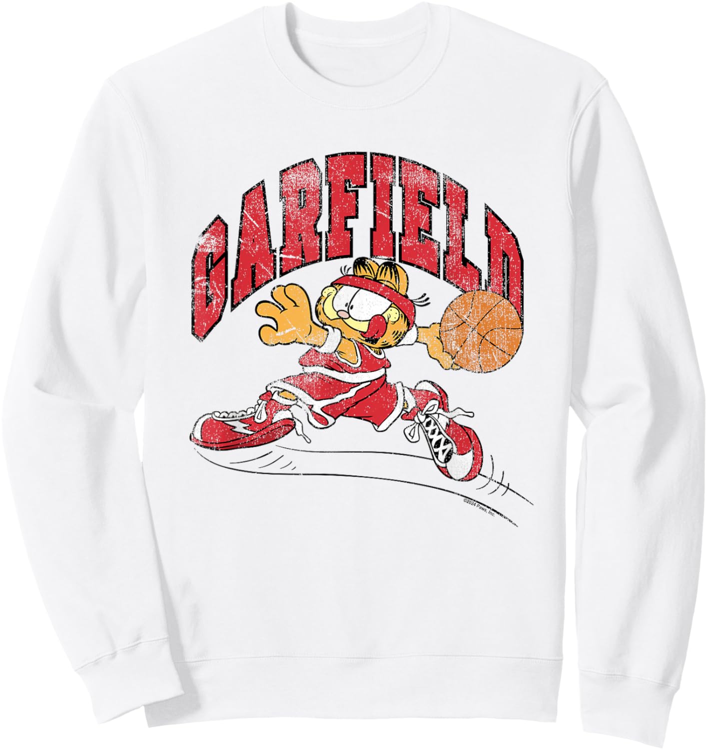 Garfield Basketball , White Sweatshirt - Sweatshirt | White