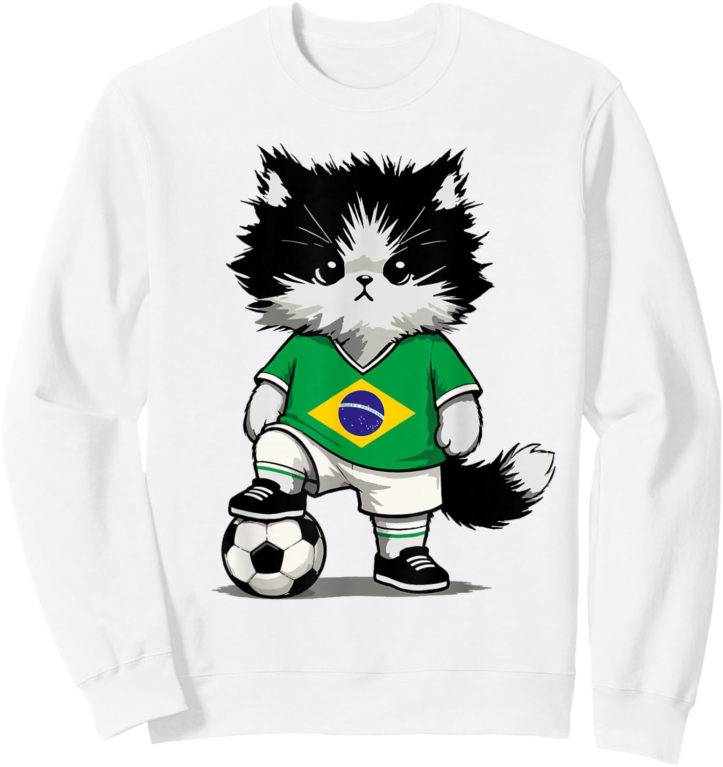Brasilien Flagge Herren Damen Kinder Brasilien Sweatshirt - Sweatshirt | White
