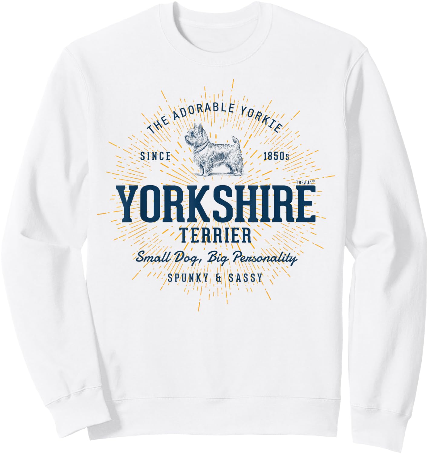 Retro Styled Yorkshire Terrier Vintage Sweatshirt - Sweatshirt | White
