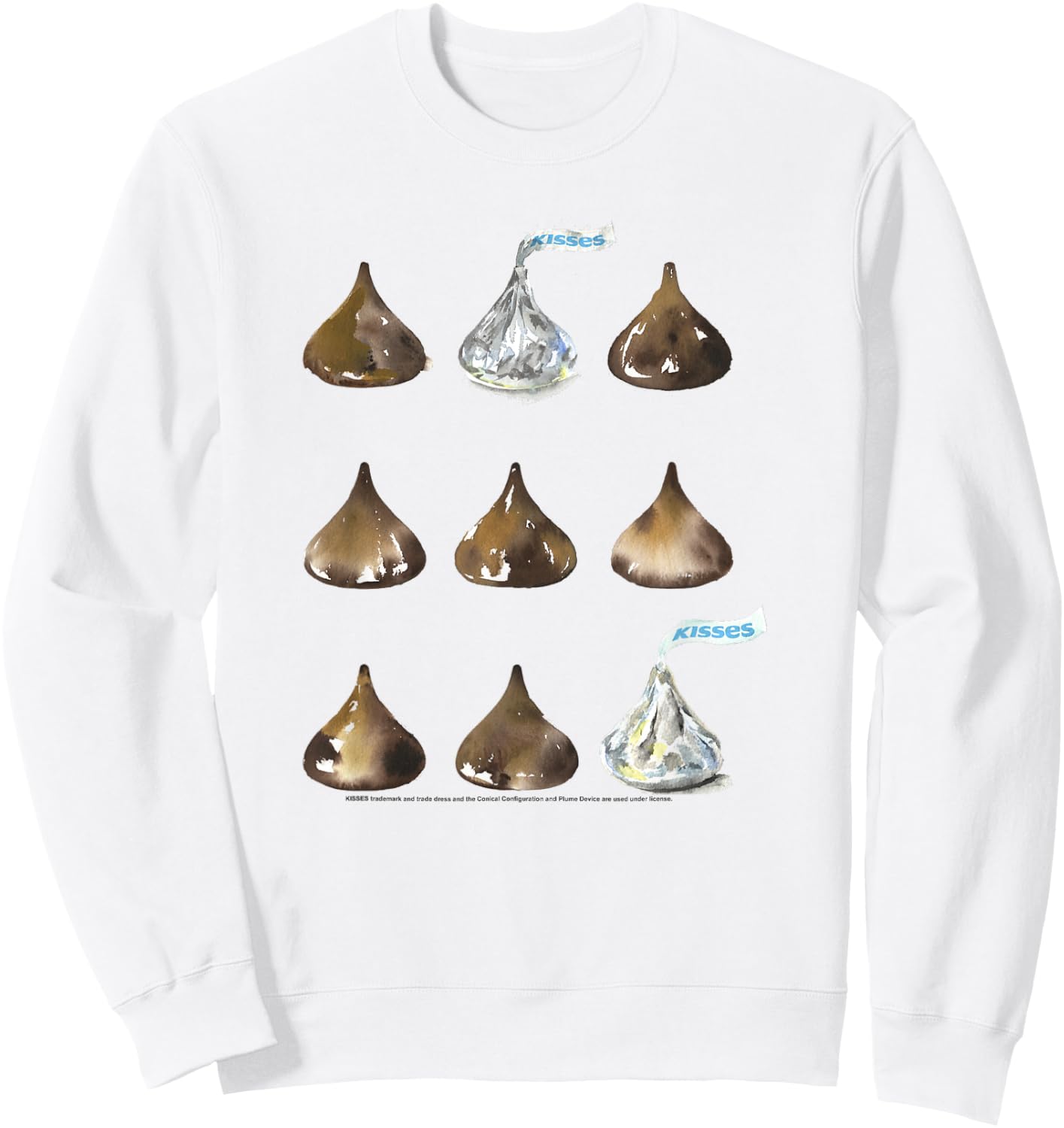 Hershey's Kisses Multiple Grid Design Sweatshirt - Sweatshirt | White