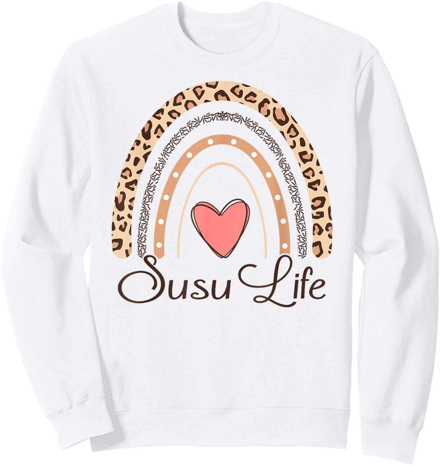 Susu Life Boho Rainbow Funny Grandma Susu Sweatshirt - Sweatshirt | White