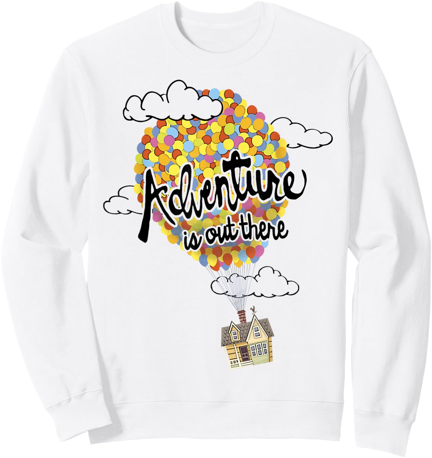 Disney Pixar Up Adventure Is Out There House Balloon Graphic Sweatshirt - Sweatshirt | White