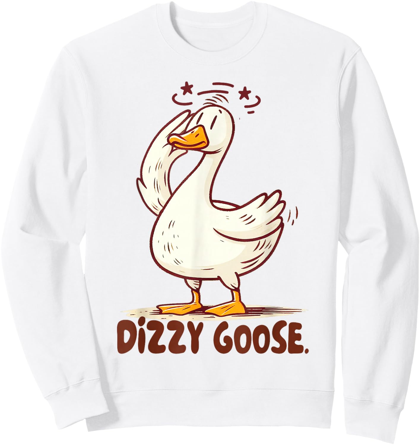 POTS Postural Orthostatic Tachycardia Syndrome Dizzy Goose Sweatshirt - Sweatshirt | White