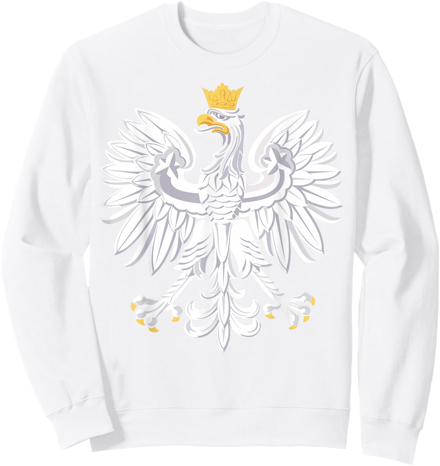 Poland Polska Polish Emblem Coat of Arms Eagle White Red Sweatshirt - Sweatshirt | White