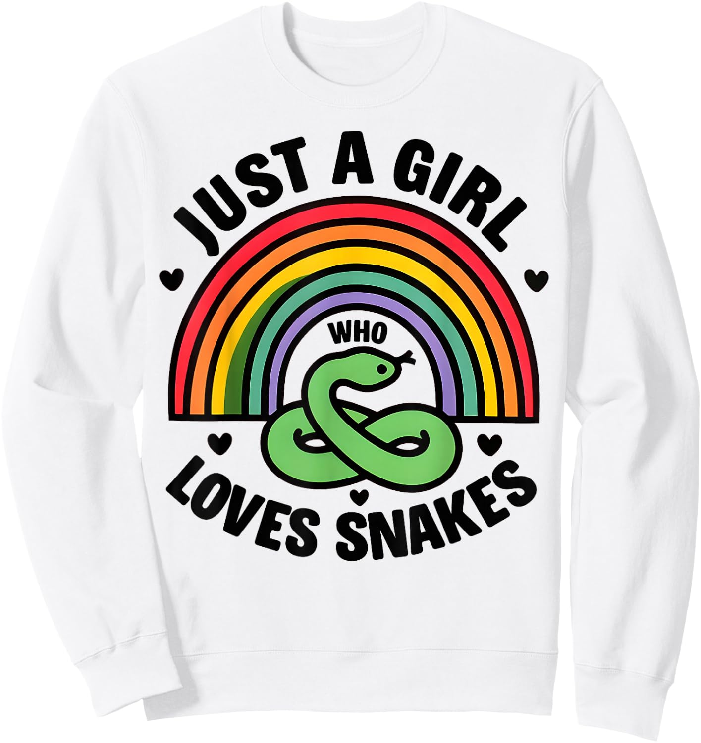 Girl Snake I Women Snake Lover I Snake Sweatshirt - Sweatshirt | White
