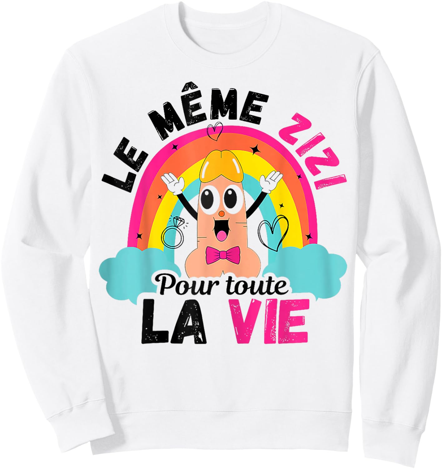The Same Zizi For All Life Will Hold Attention , white, S Sweatshirt - Sweatshirt | White