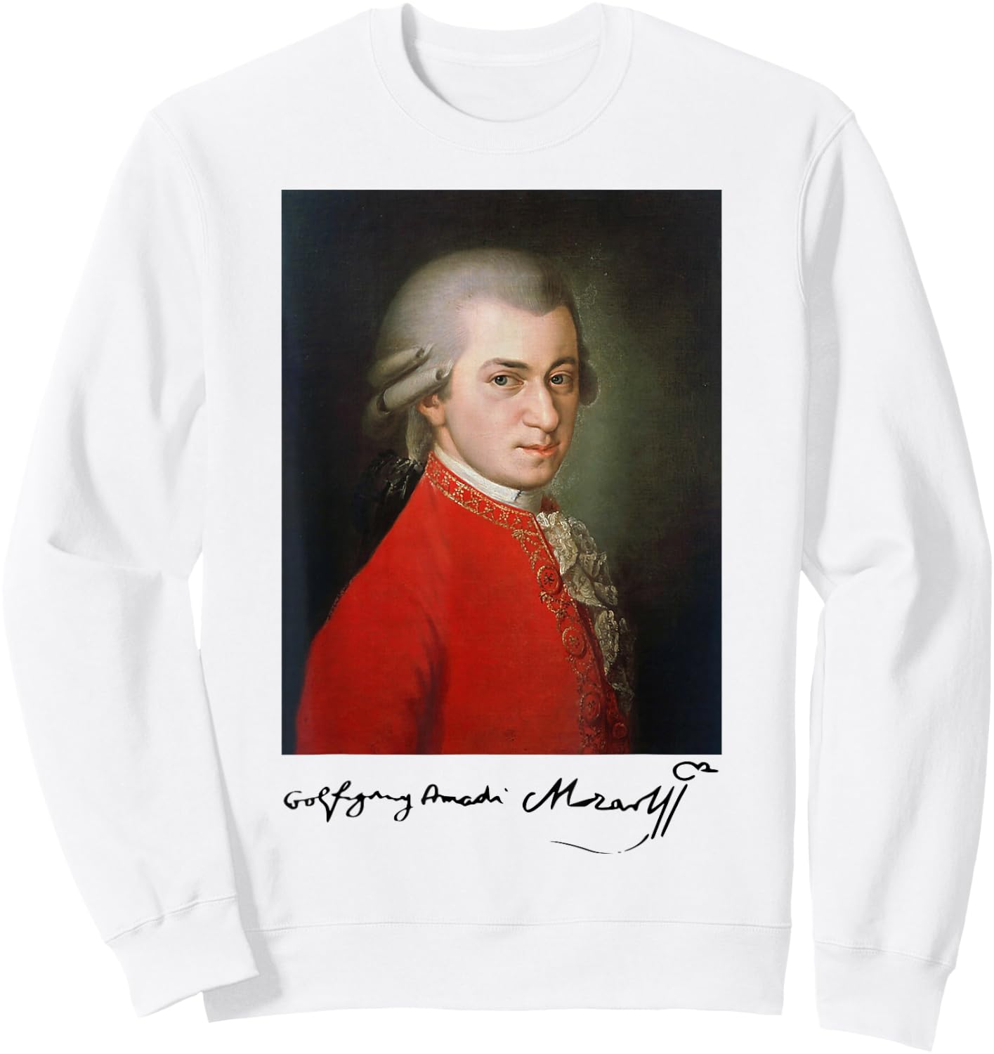 Wolfgang Amadeus Mozart Komponist Signatur Klassische Musik Sweatshirt - Sweatshirt | White