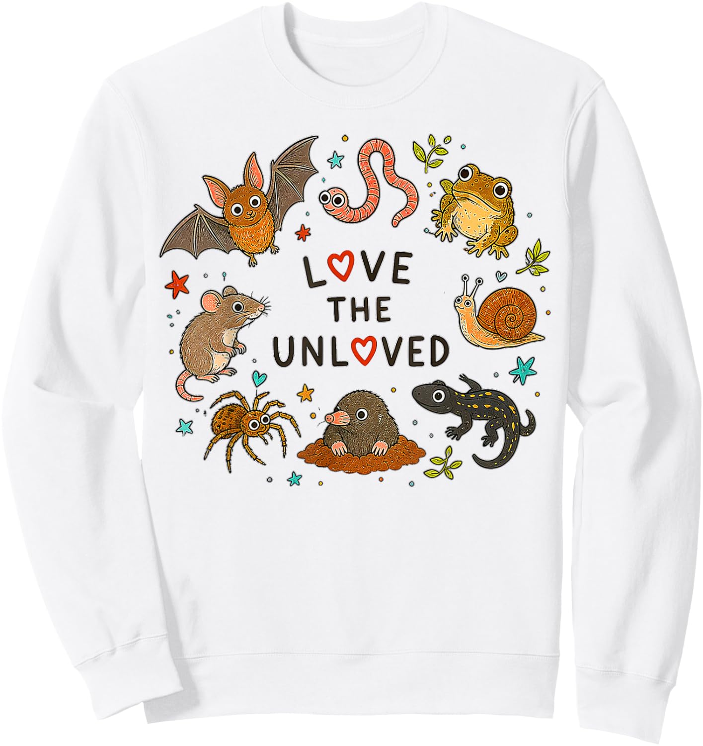 Love The Unloved, Cute Weird Animal Sweatshirt - Sweatshirt | White
