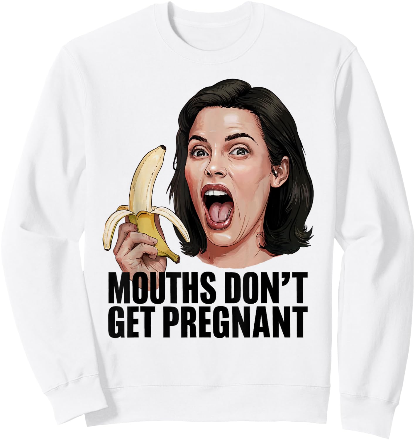 Münder Werden Nicht Schwanger Funny Meme Sweatshirt - Sweatshirt | White